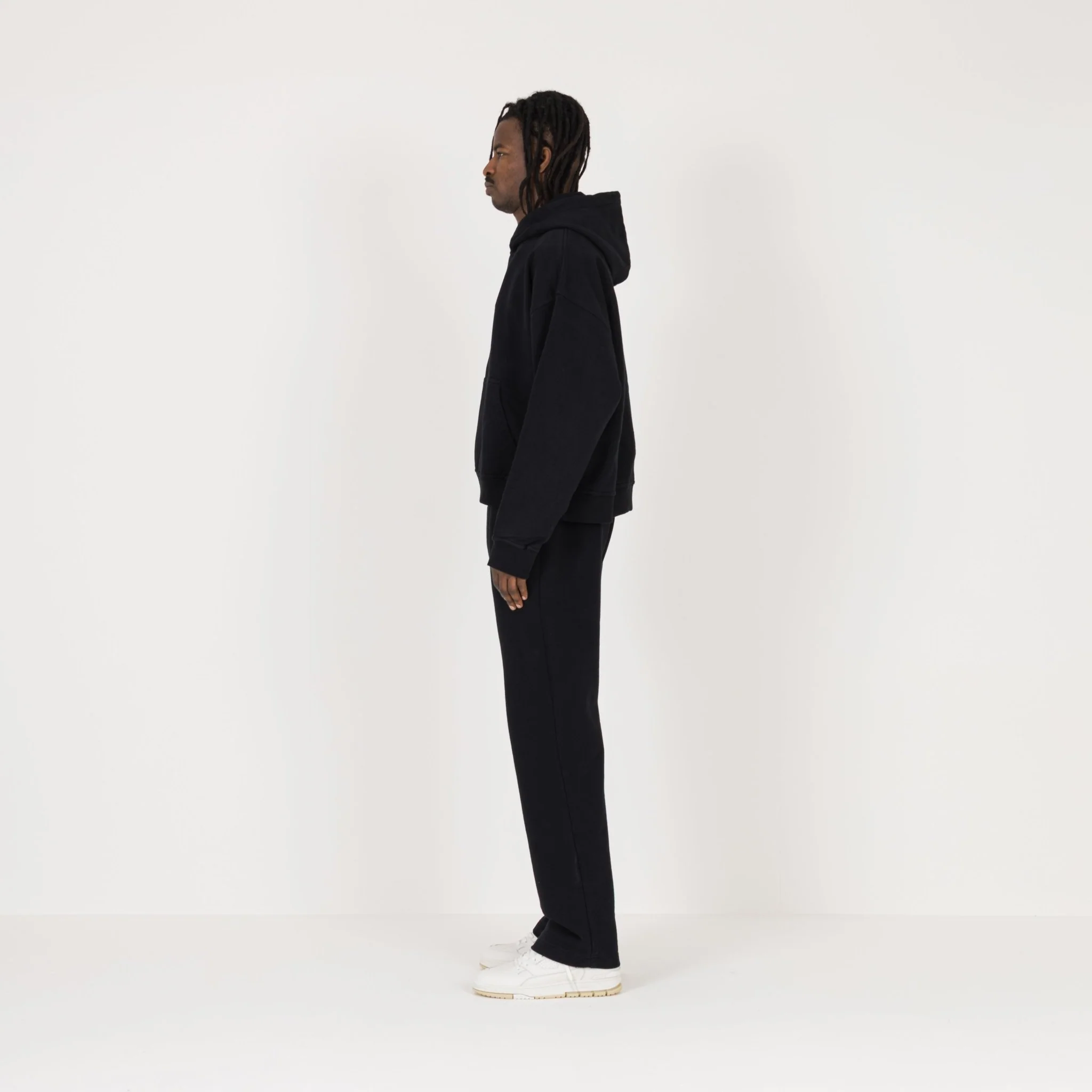 Cropped Hoodie - Black - Image 6