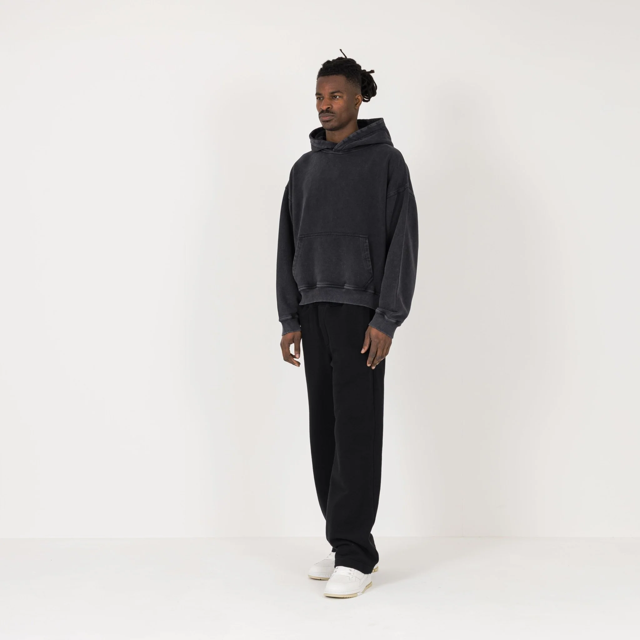 Cropped Hoodie - Vintage Black - Image 5