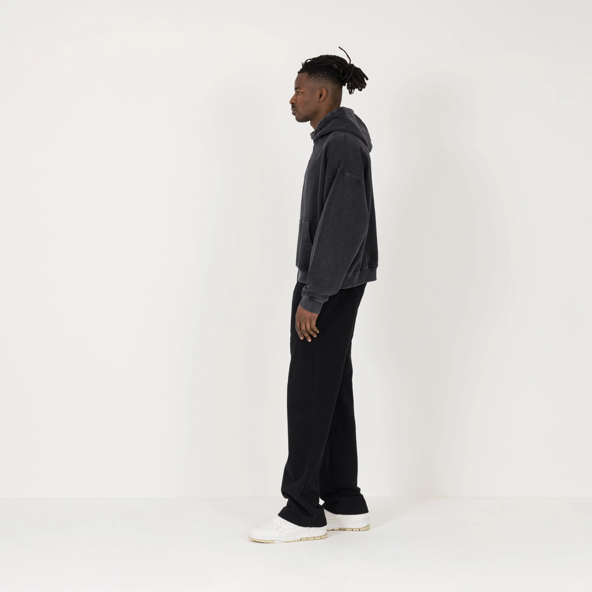 Cropped Hoodie - Vintage Black - Image 6