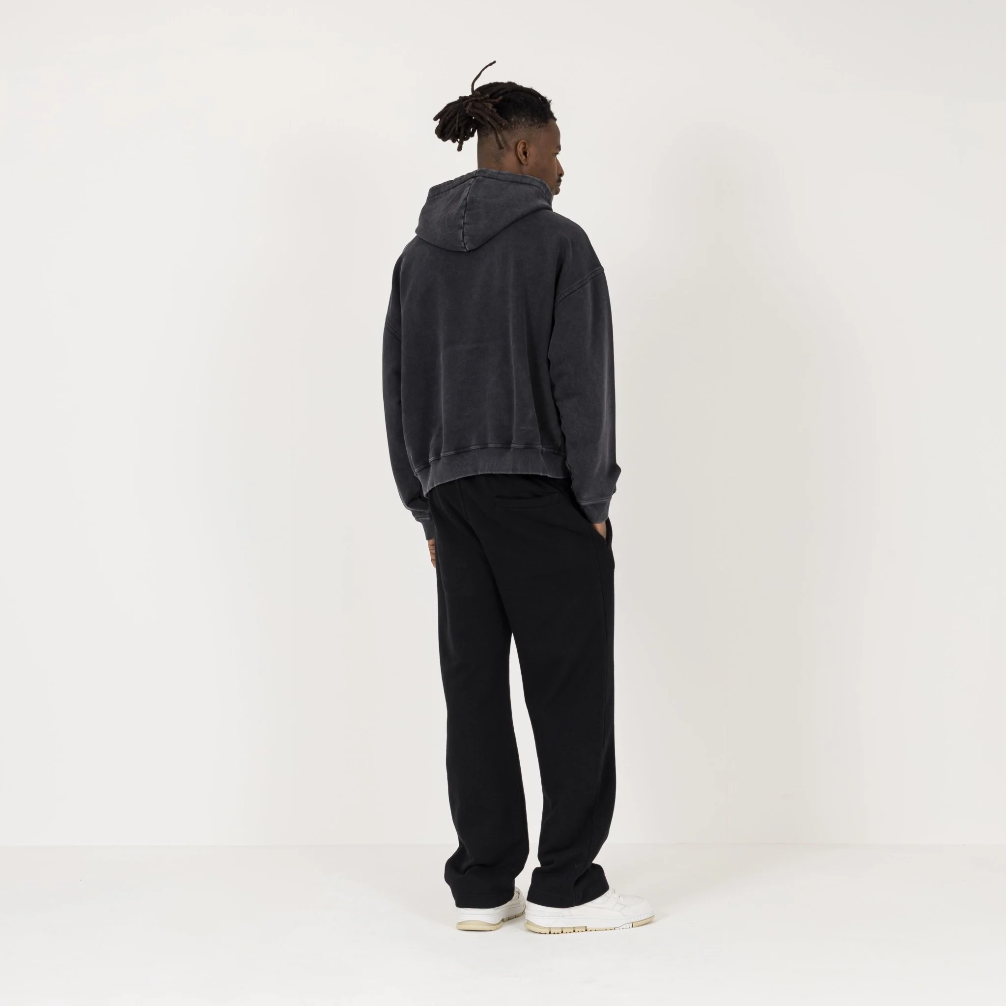 Cropped Hoodie - Vintage Black - Image 7