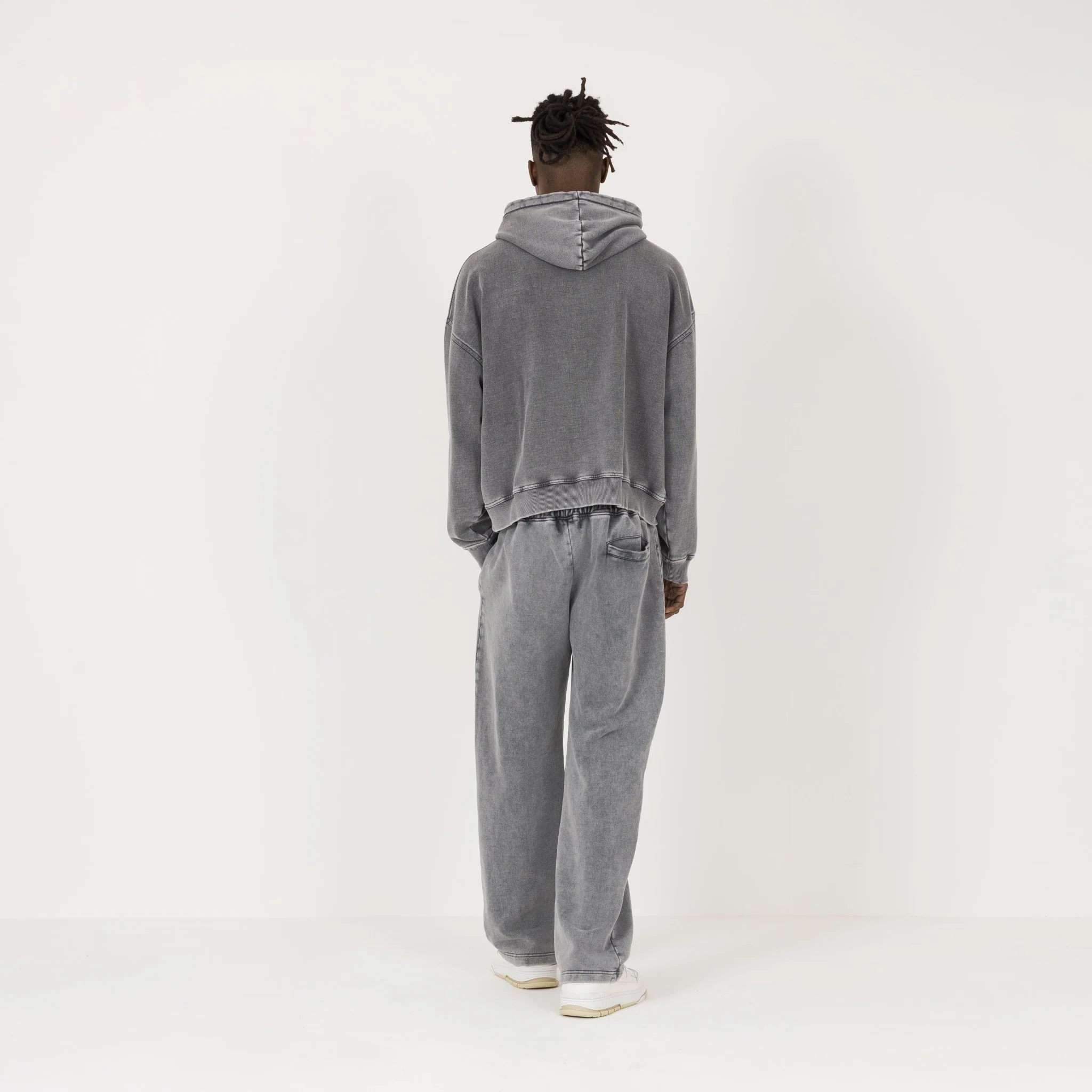 Cropped Hoodie - Vintage Grey - Image 7