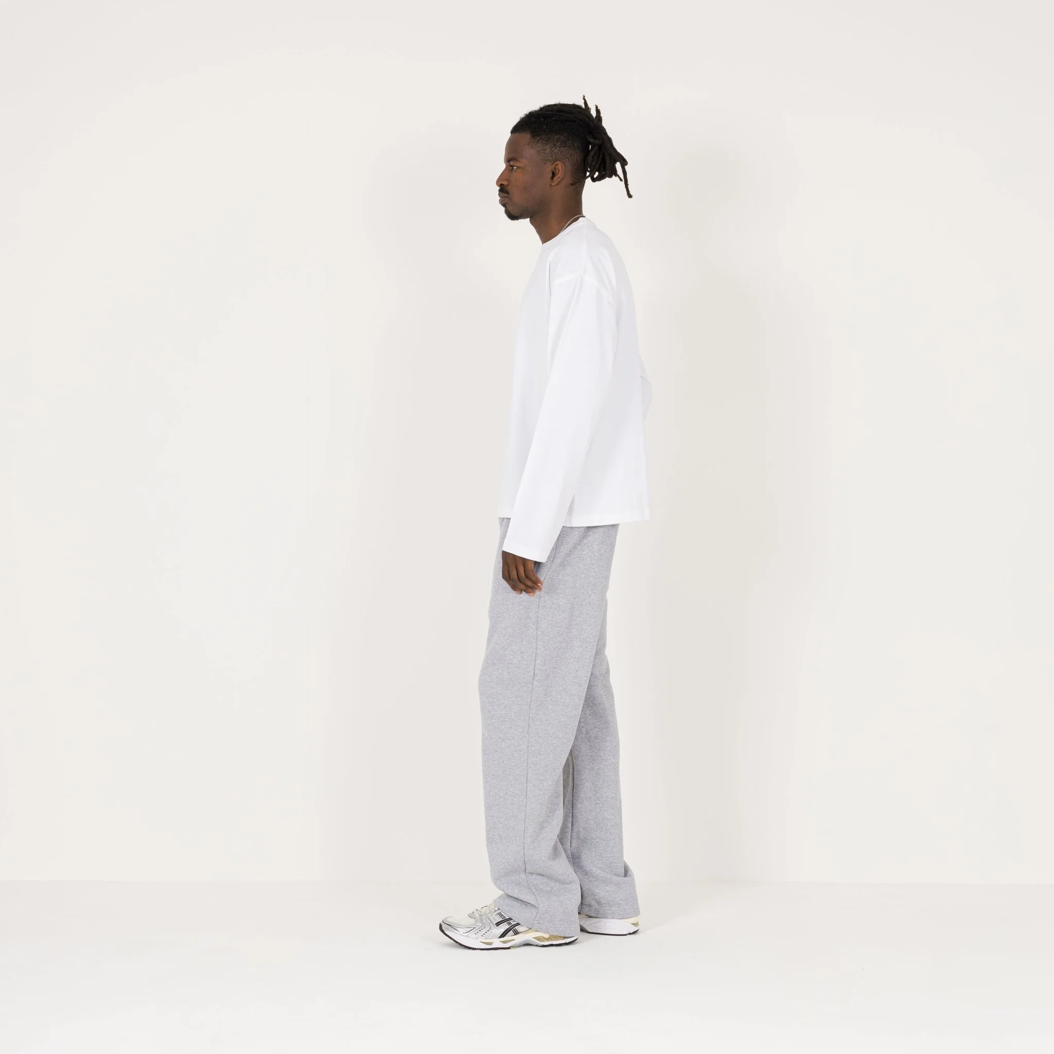 Cropped Long Sleeve T-Shirt - White - Image 6