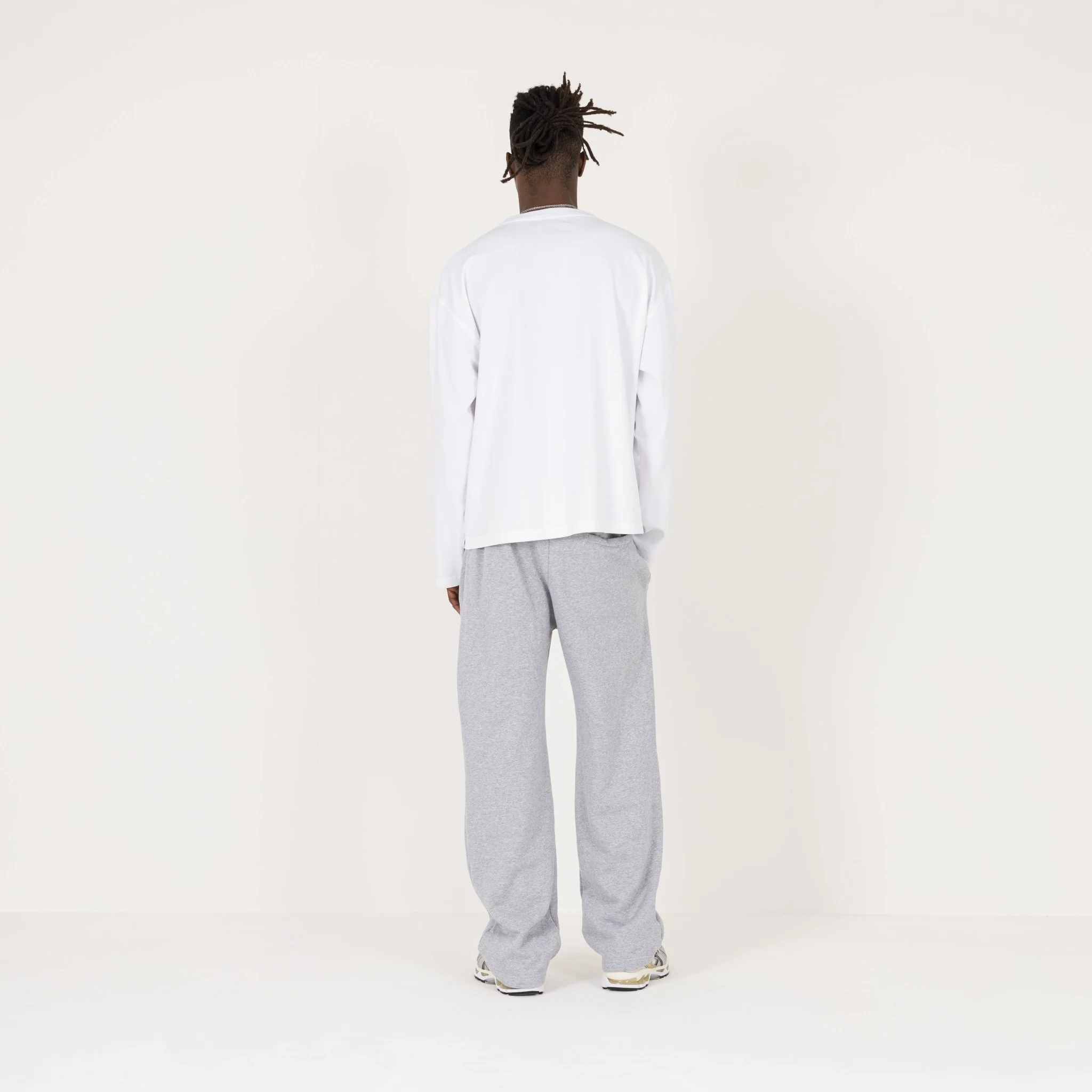 Cropped Long Sleeve T-Shirt - White - Image 7