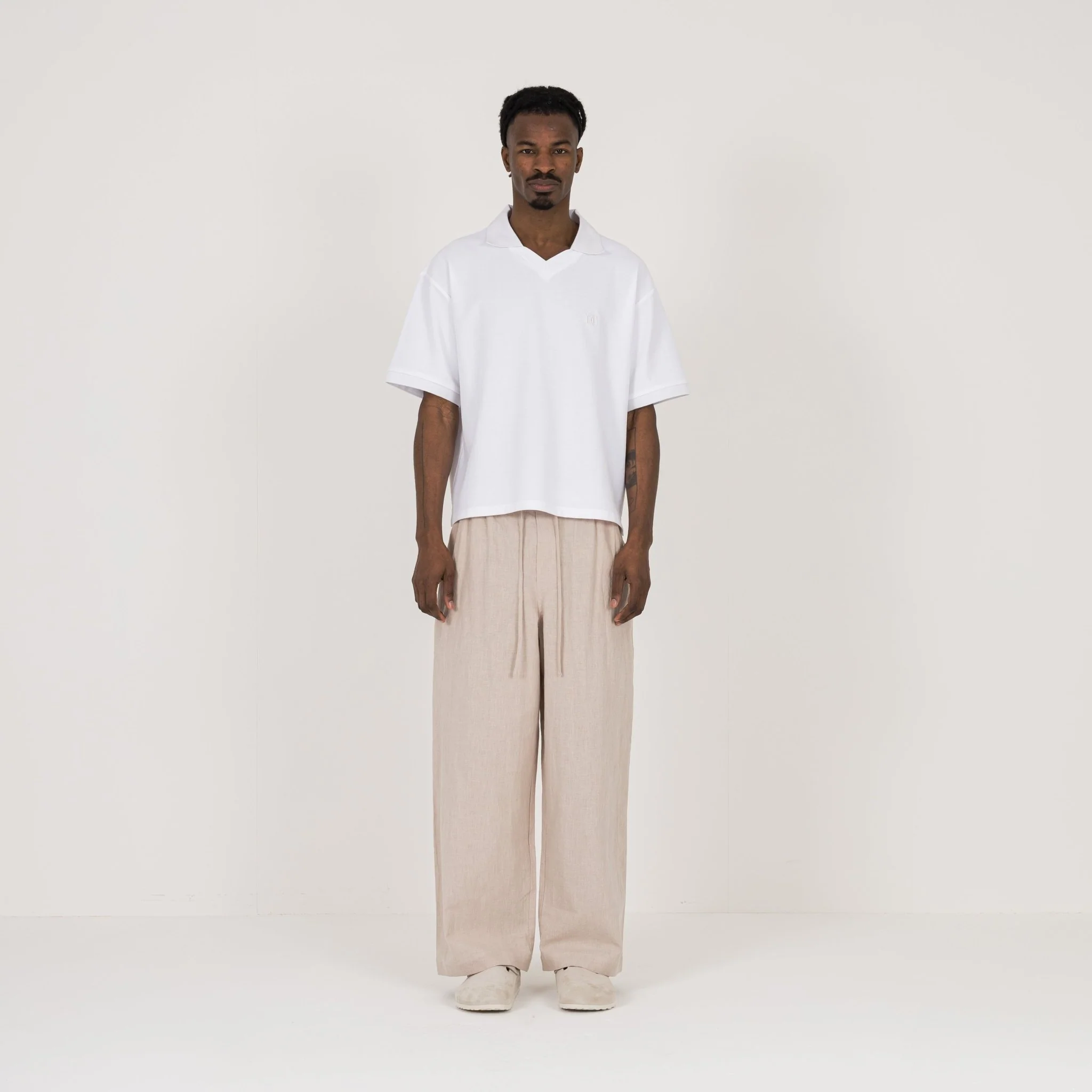 Cropped Polo - White - Image 4