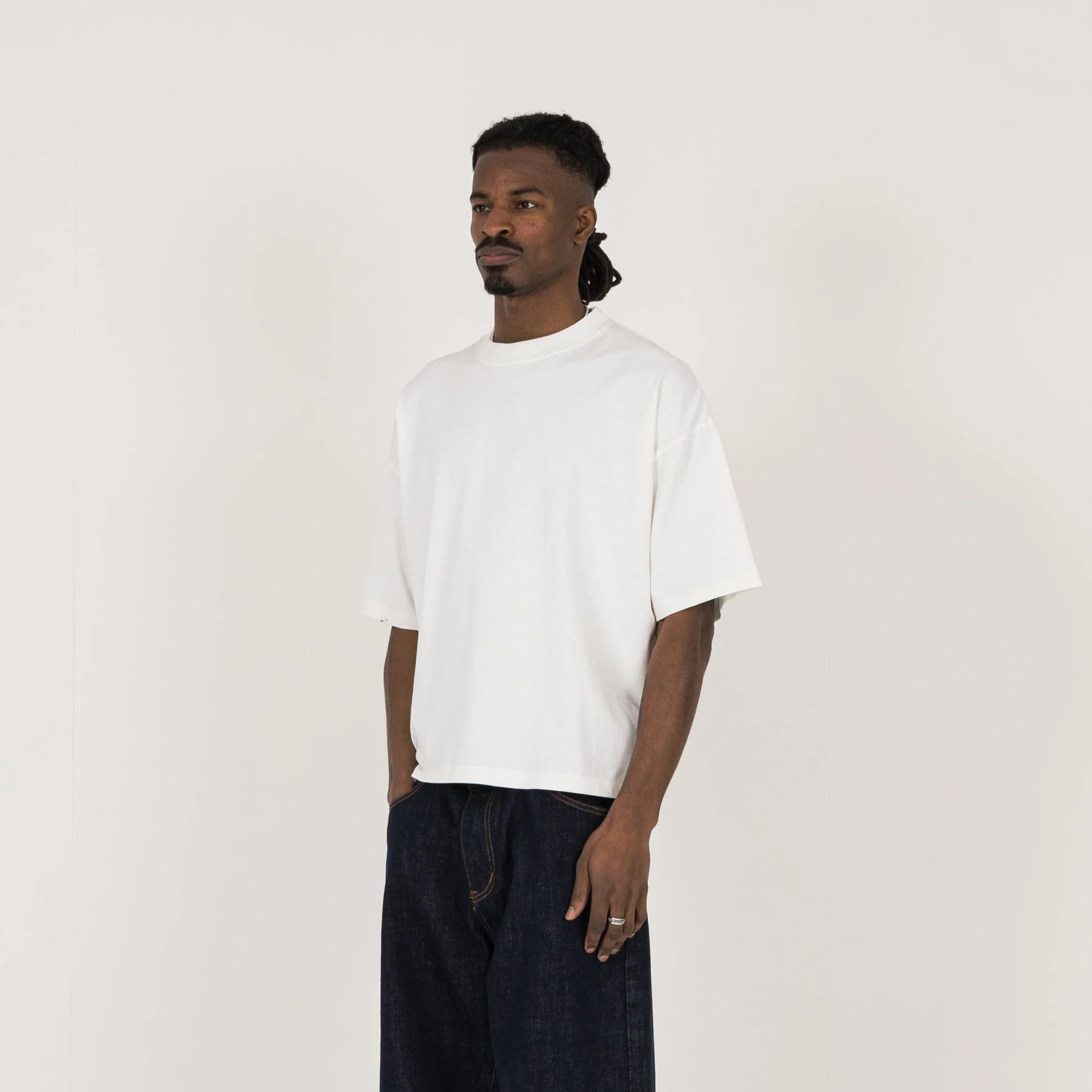 Cropped T-Shirt - Bone White - Image 3