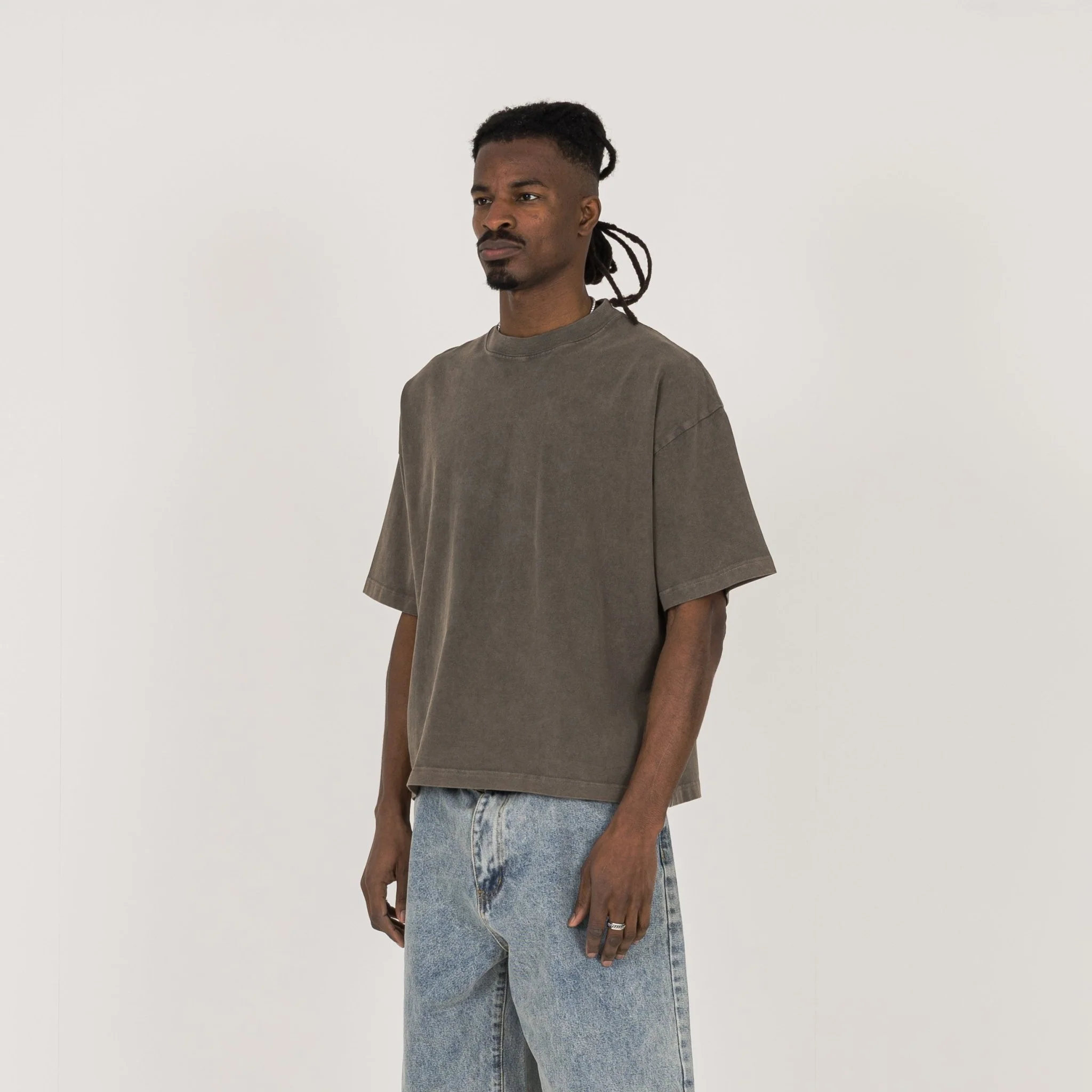 Cropped T-Shirt - Vintage Mocha - Image 3