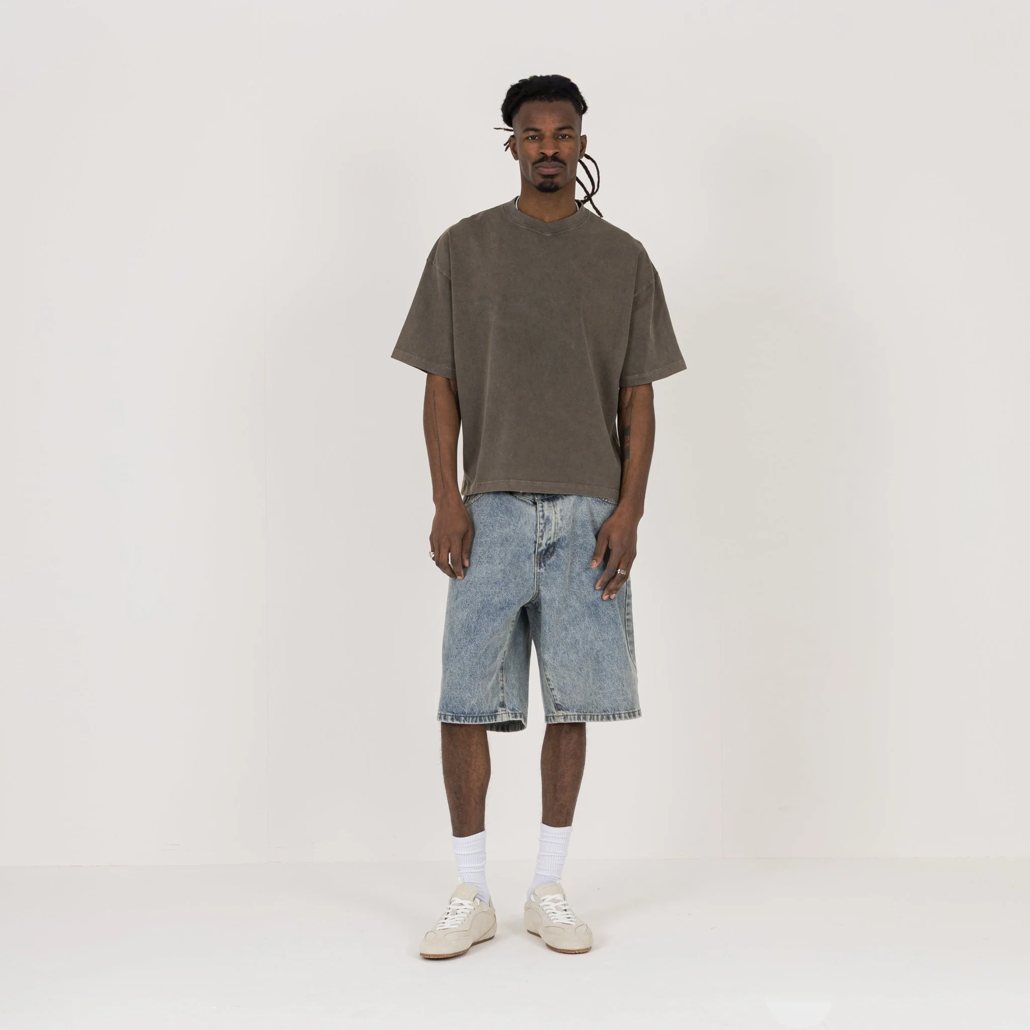 Cropped T-Shirt - Vintage Mocha - Image 4