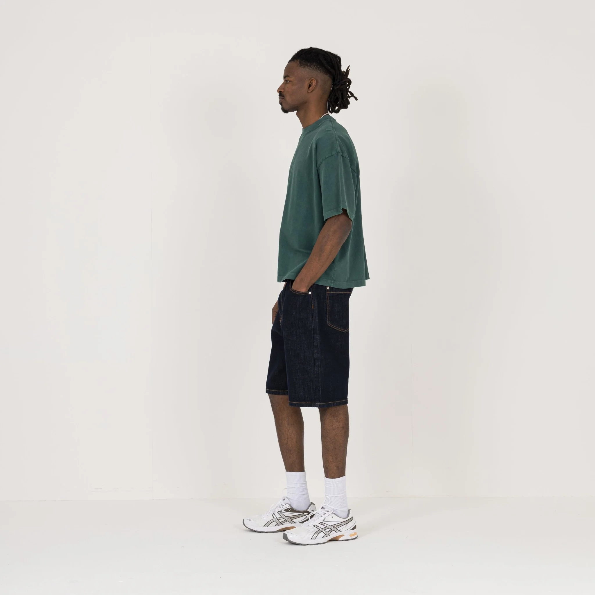 Cropped T-Shirt - Vintage Moss - Image 6