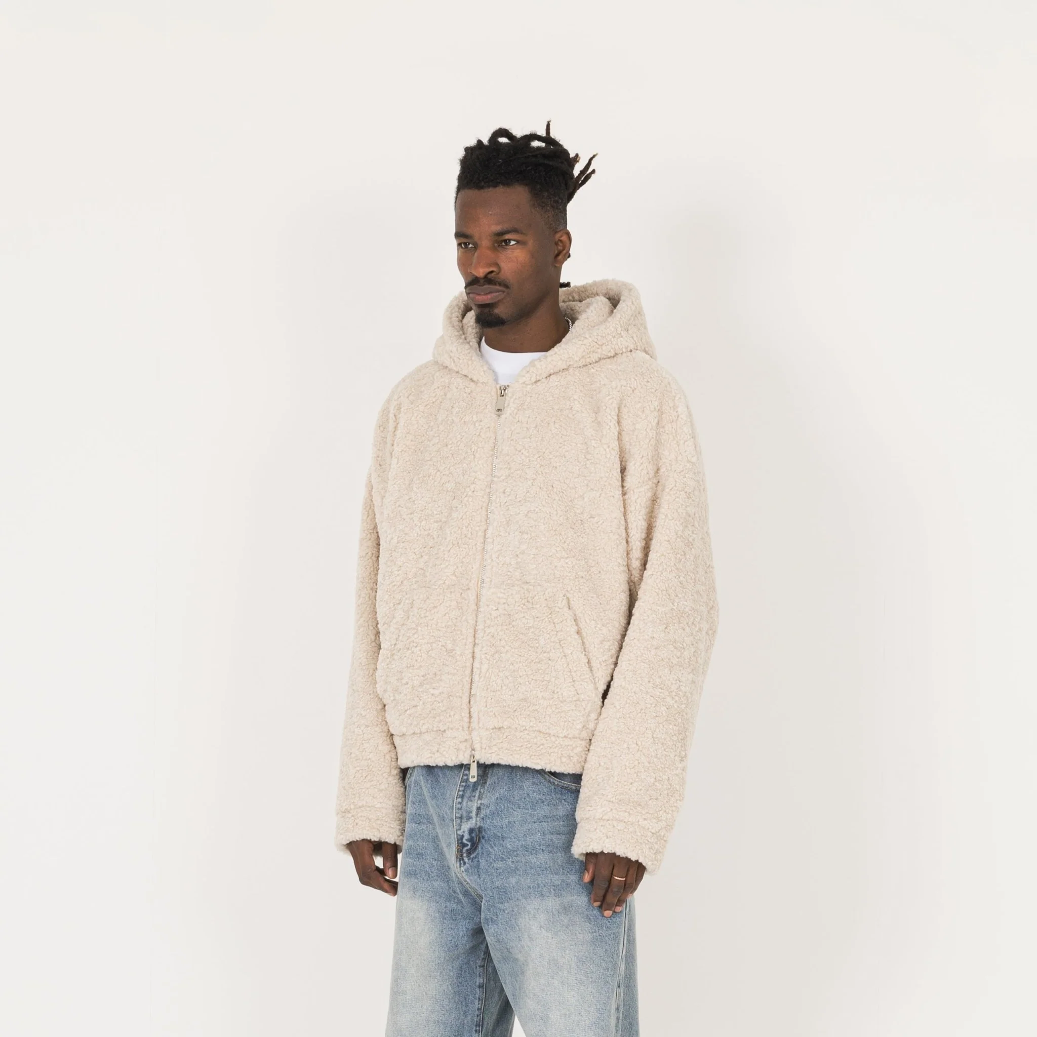 Fleece Zip Jacket - Natural - Image 3