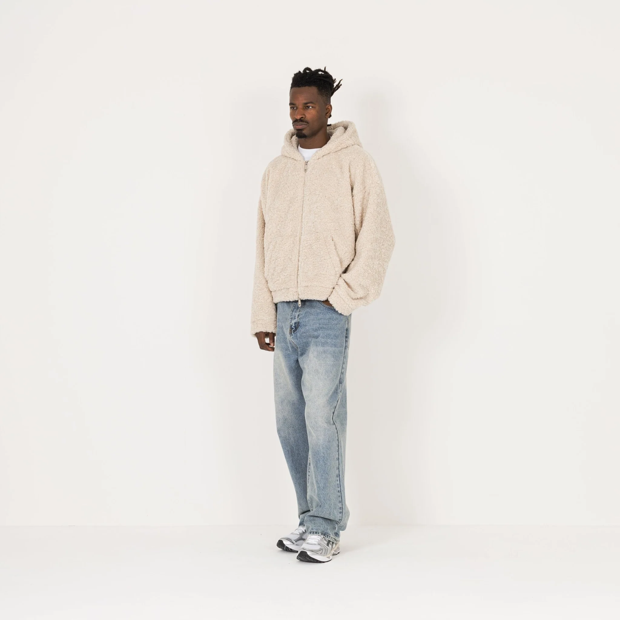 Fleece Zip Jacket - Natural - Image 5