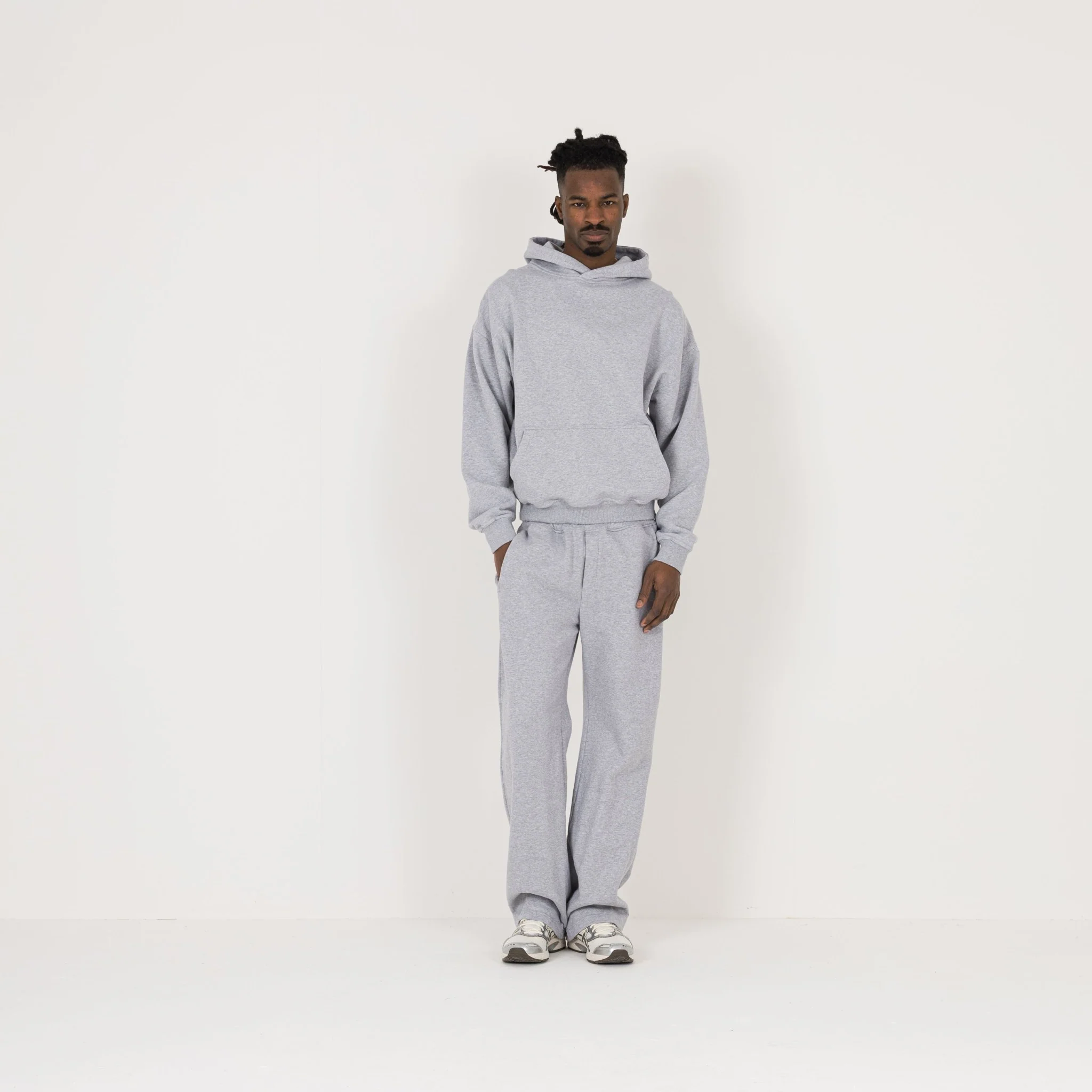 Hoodie - Light Marl Grey - Image 4
