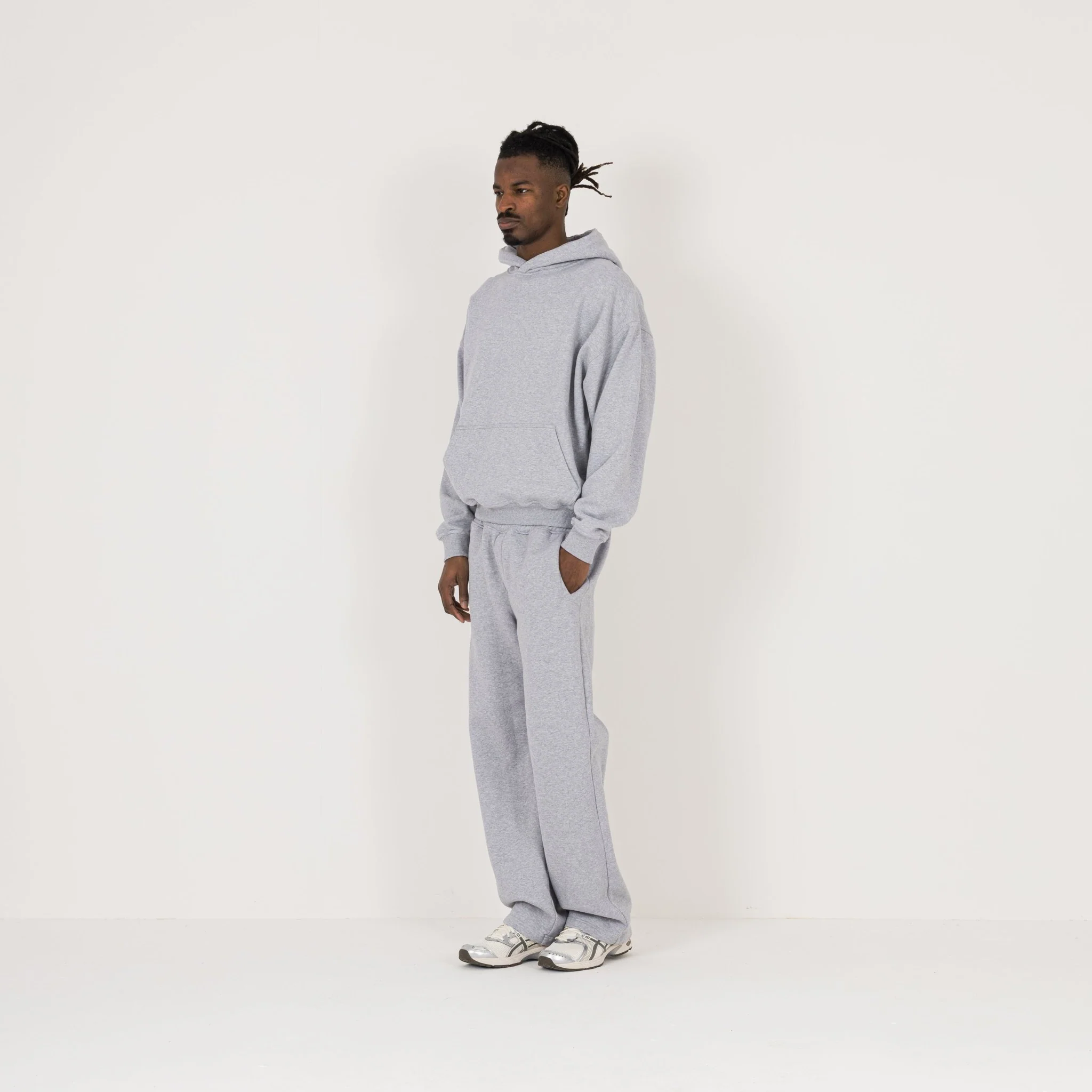 Hoodie - Light Marl Grey - Image 5