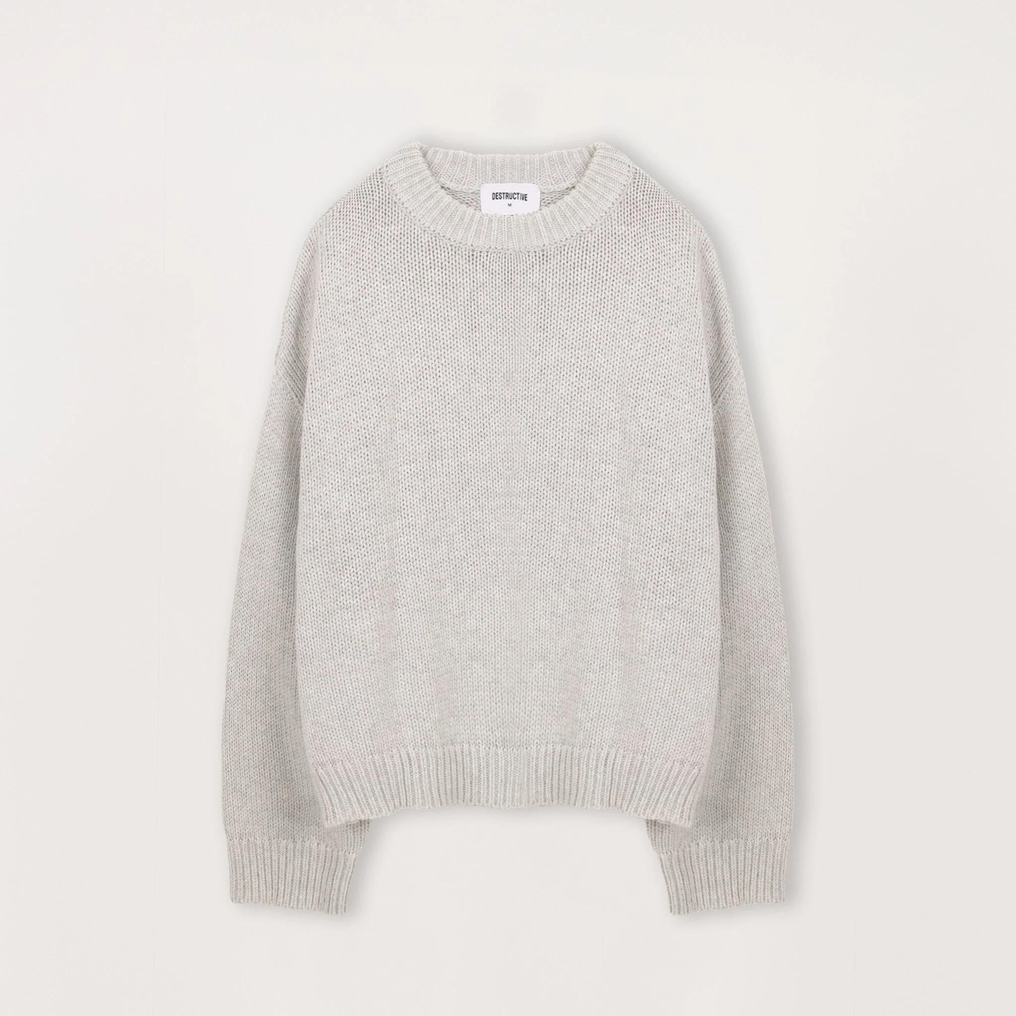 Knitted Sweatshirt - Light Grey