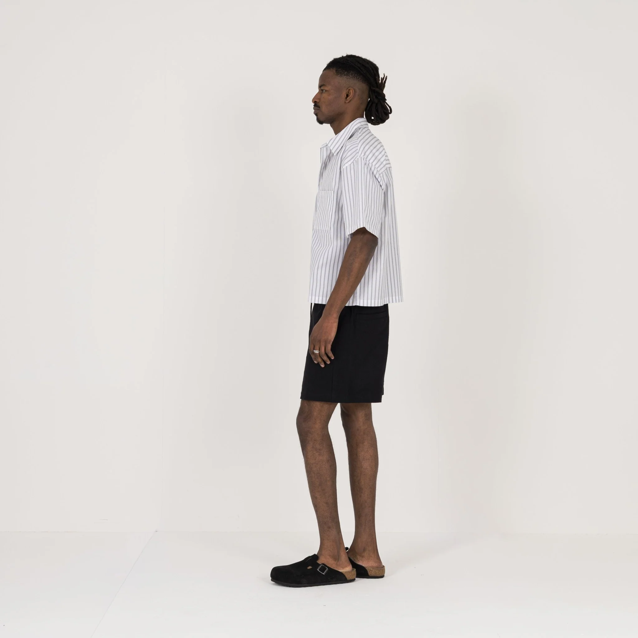 Linen Short - Black - Image 6