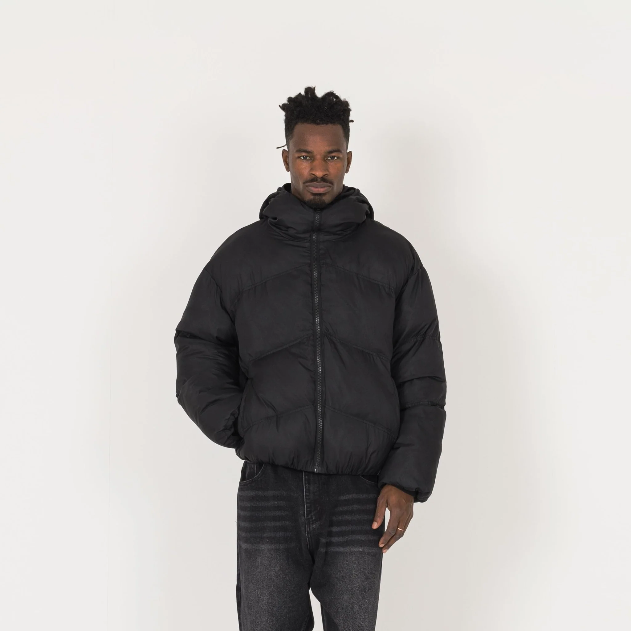 Puffer Jacket - Black - Image 2