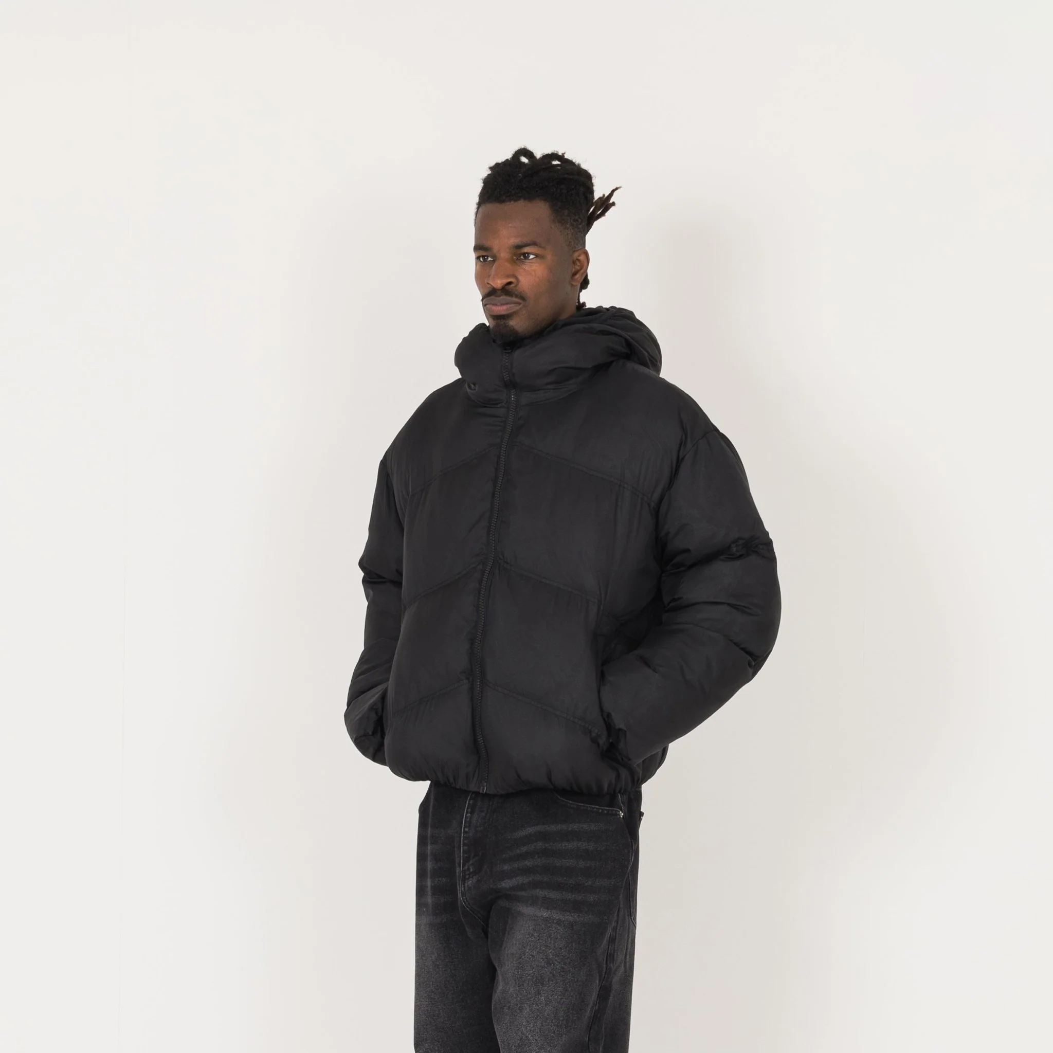 Puffer Jacket - Black - Image 3