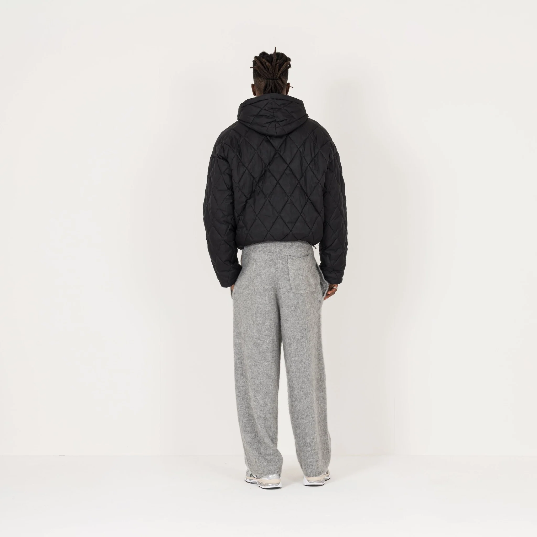 Quilted Zip Jacket - Black - Image 7
