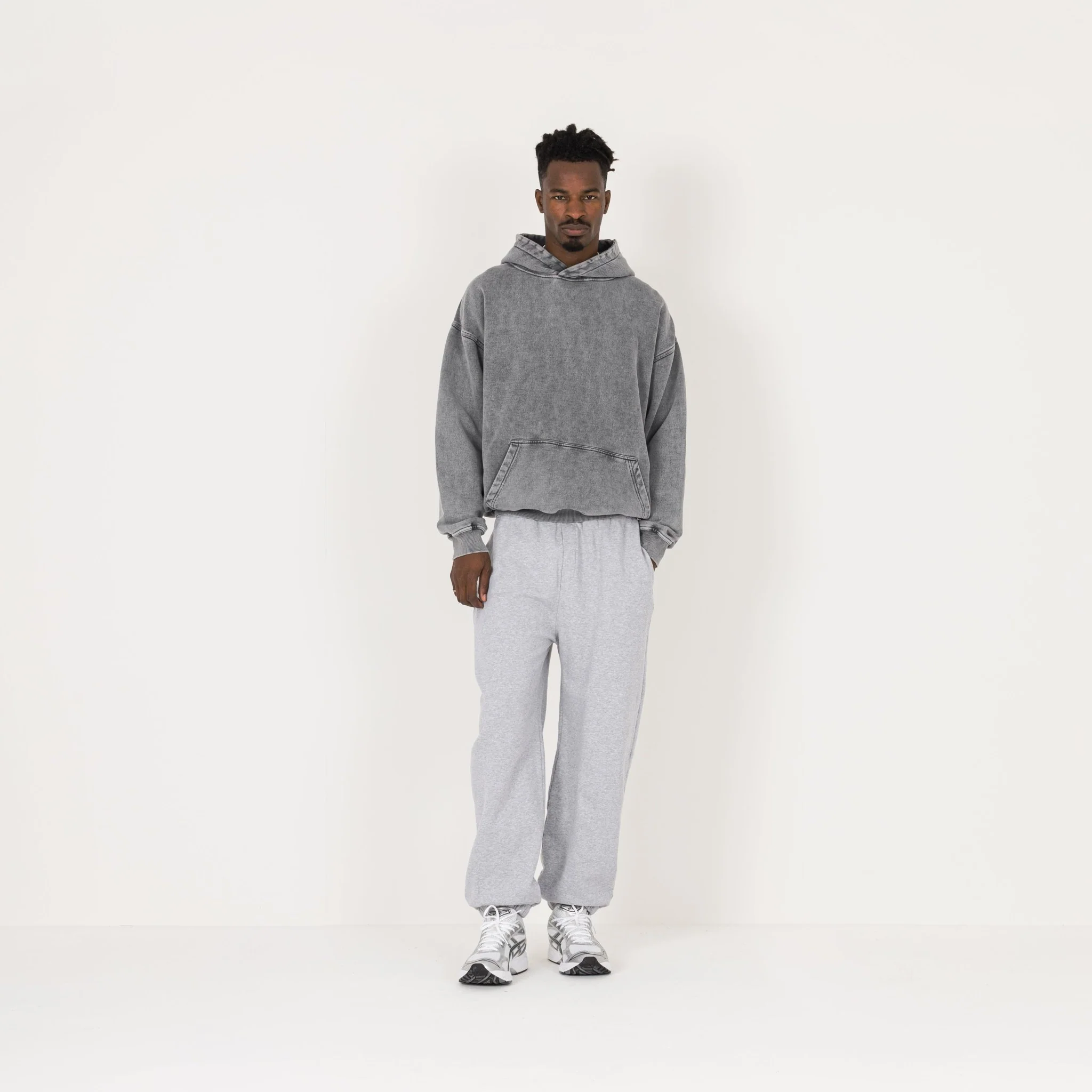 Relaxed Cuffed Sweatpant - Light Marl Grey - Image 4