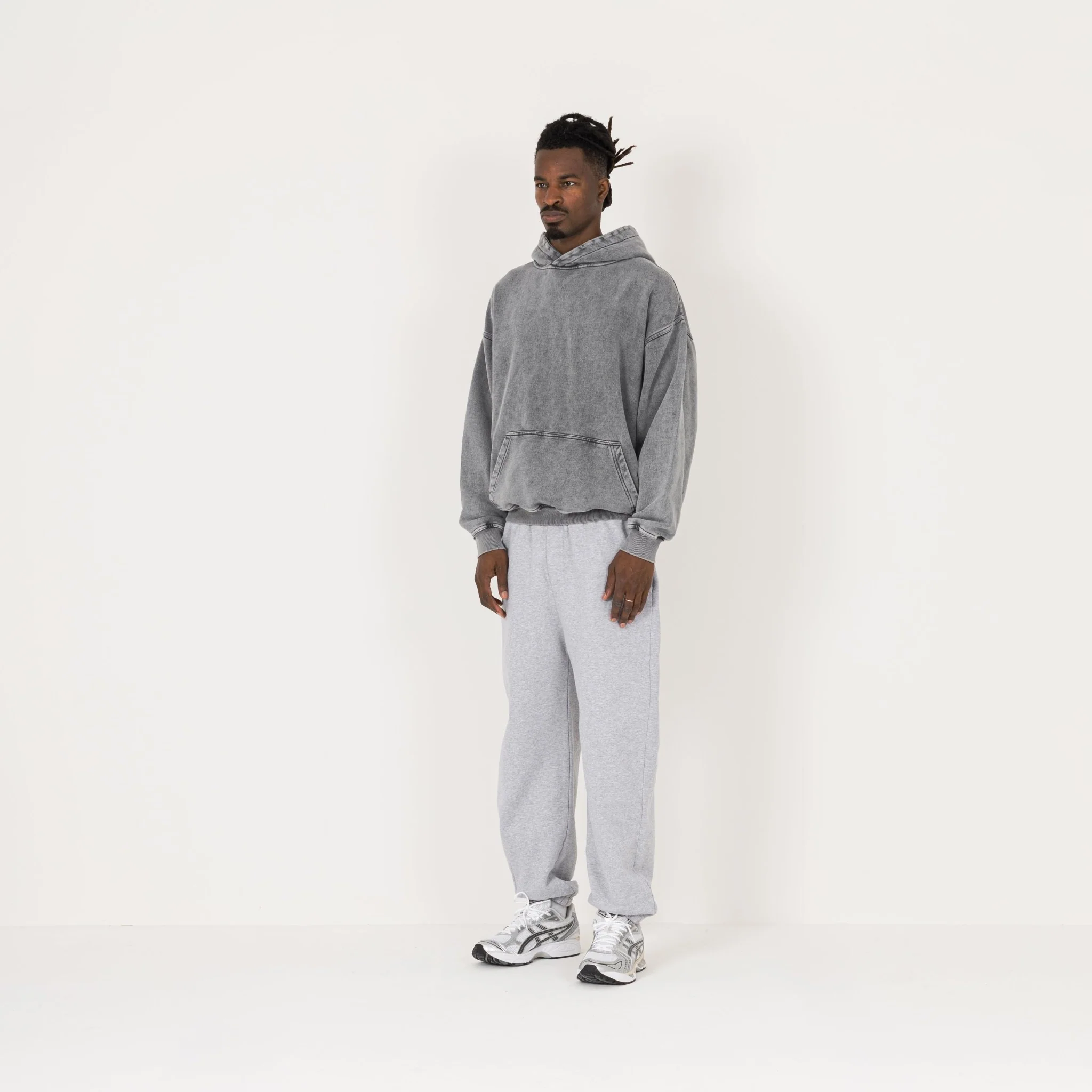 Relaxed Cuffed Sweatpant - Light Marl Grey - Image 5