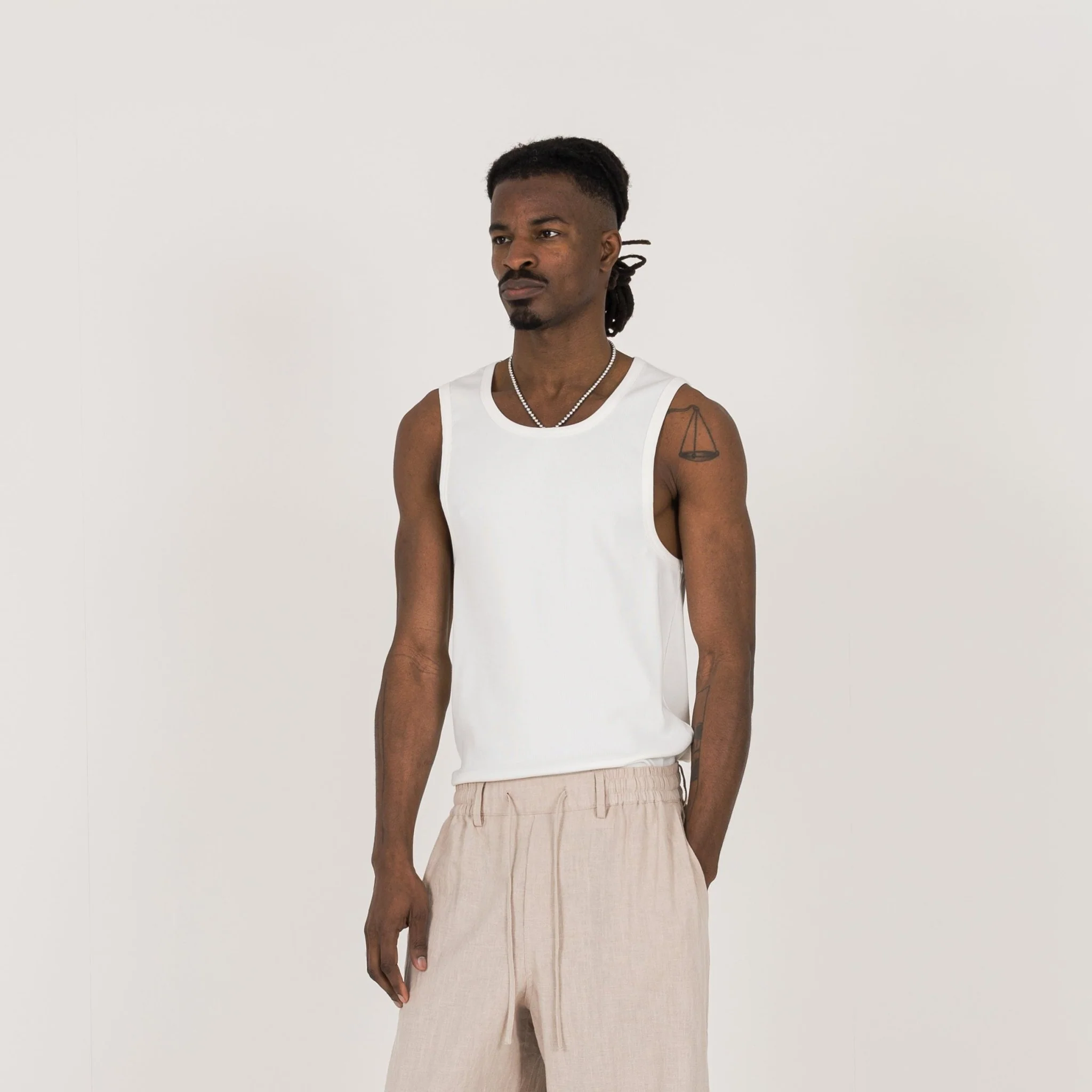 Rib Tank - White - Image 3