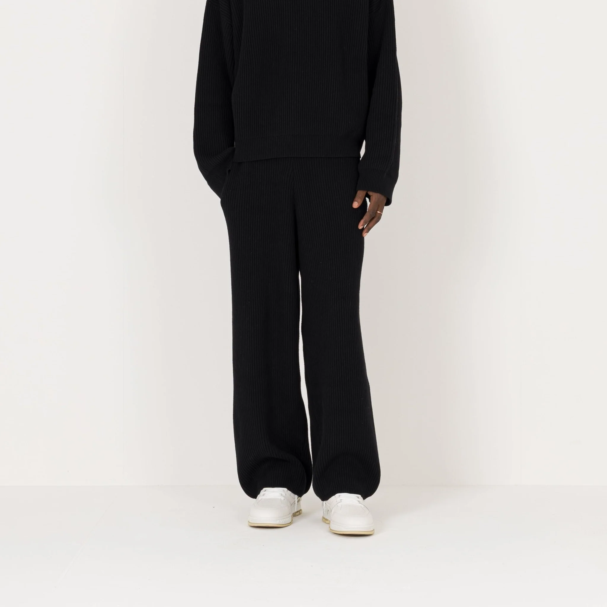 Ribbed Sweatpant - Black - Image 2