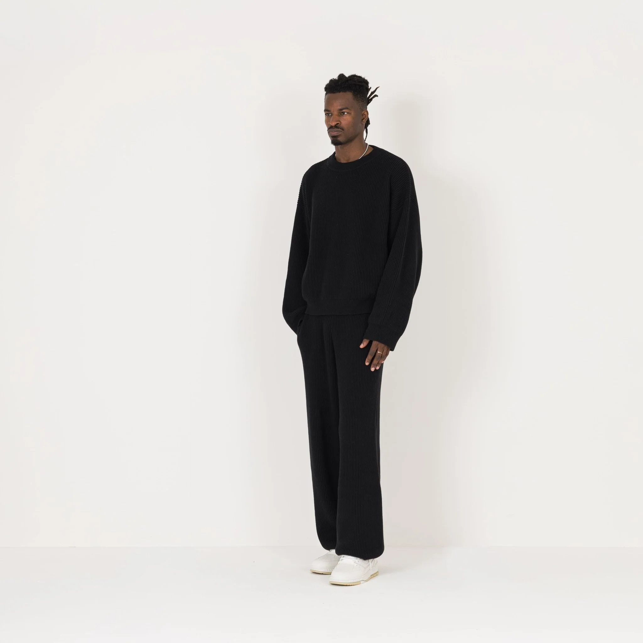 Ribbed Sweatpant - Black - Image 5
