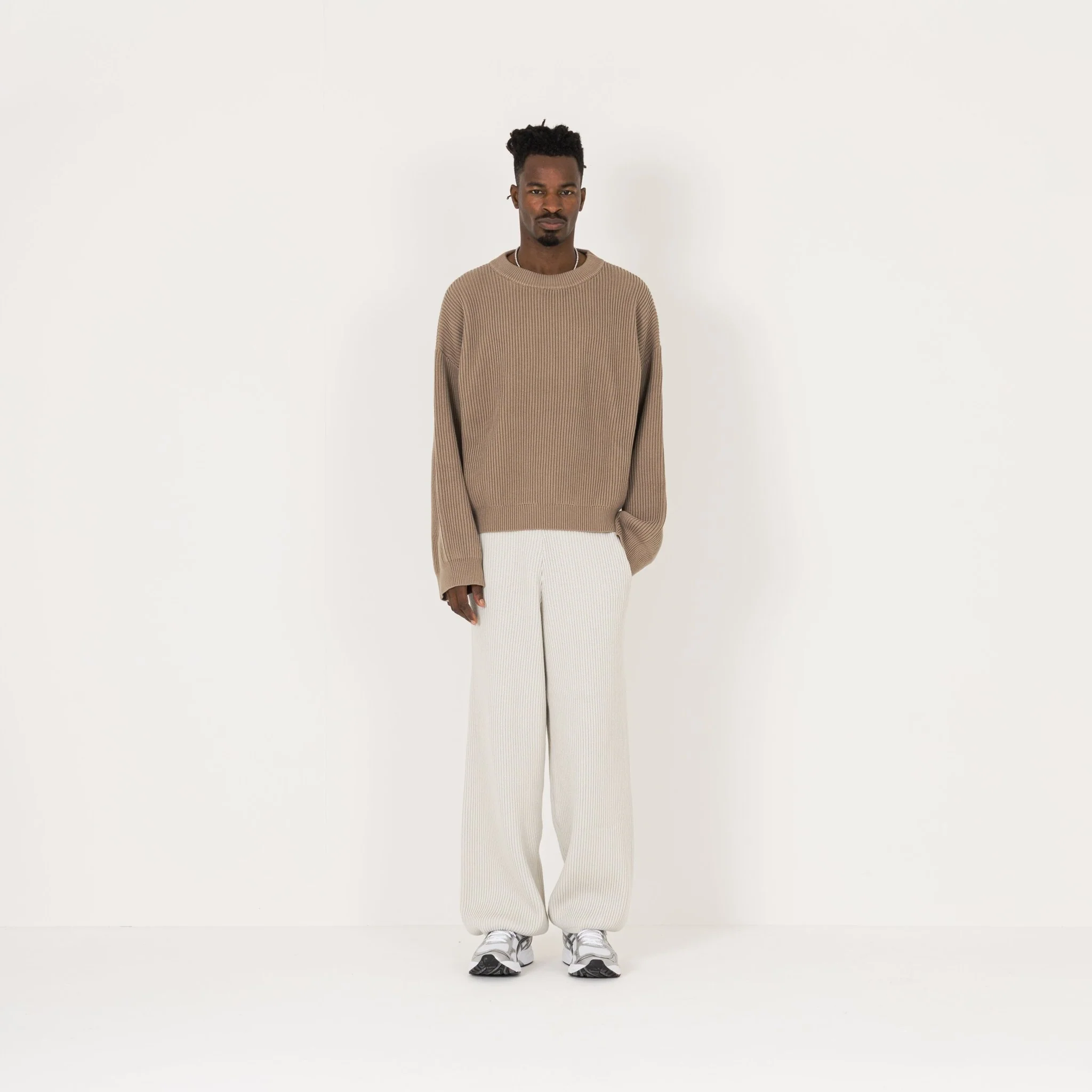 Ribbed Sweatpant - Oat - Image 4