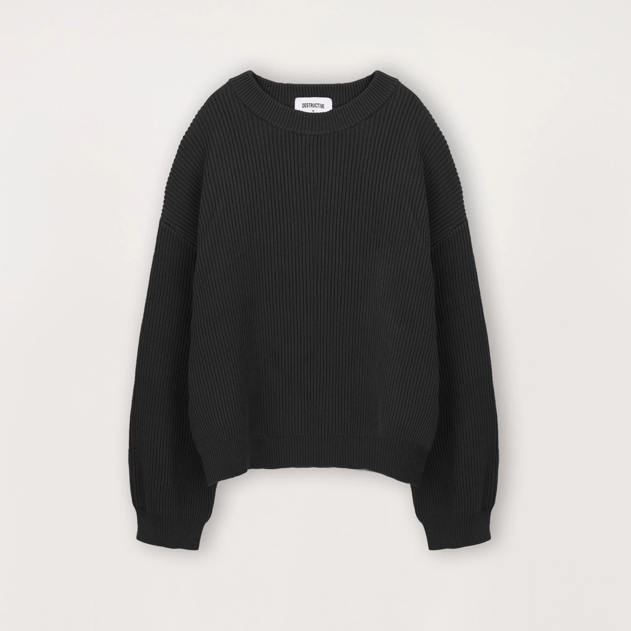 Ribbed Sweatshirt - Black