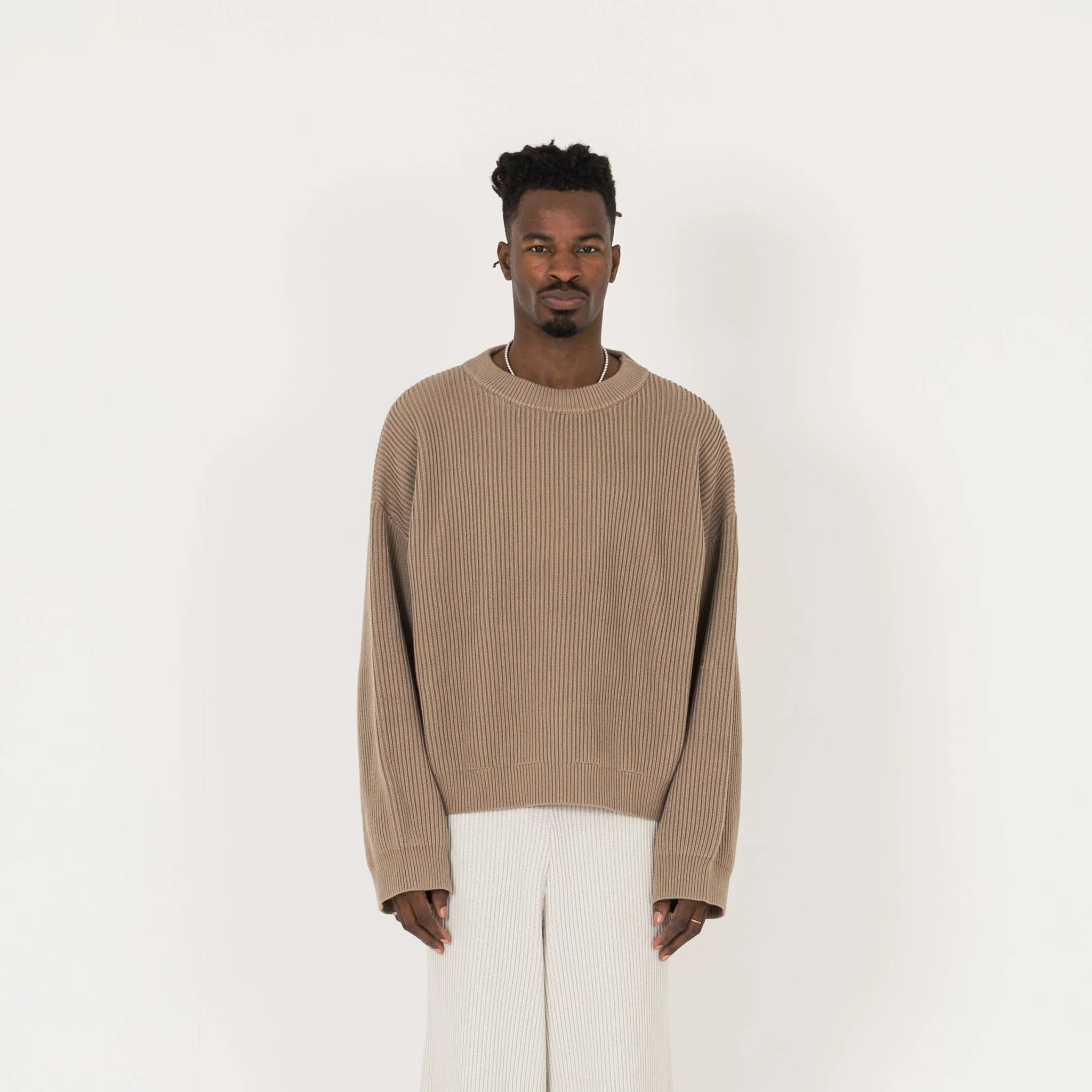 Ribbed Sweatshirt - Mink - Image 2