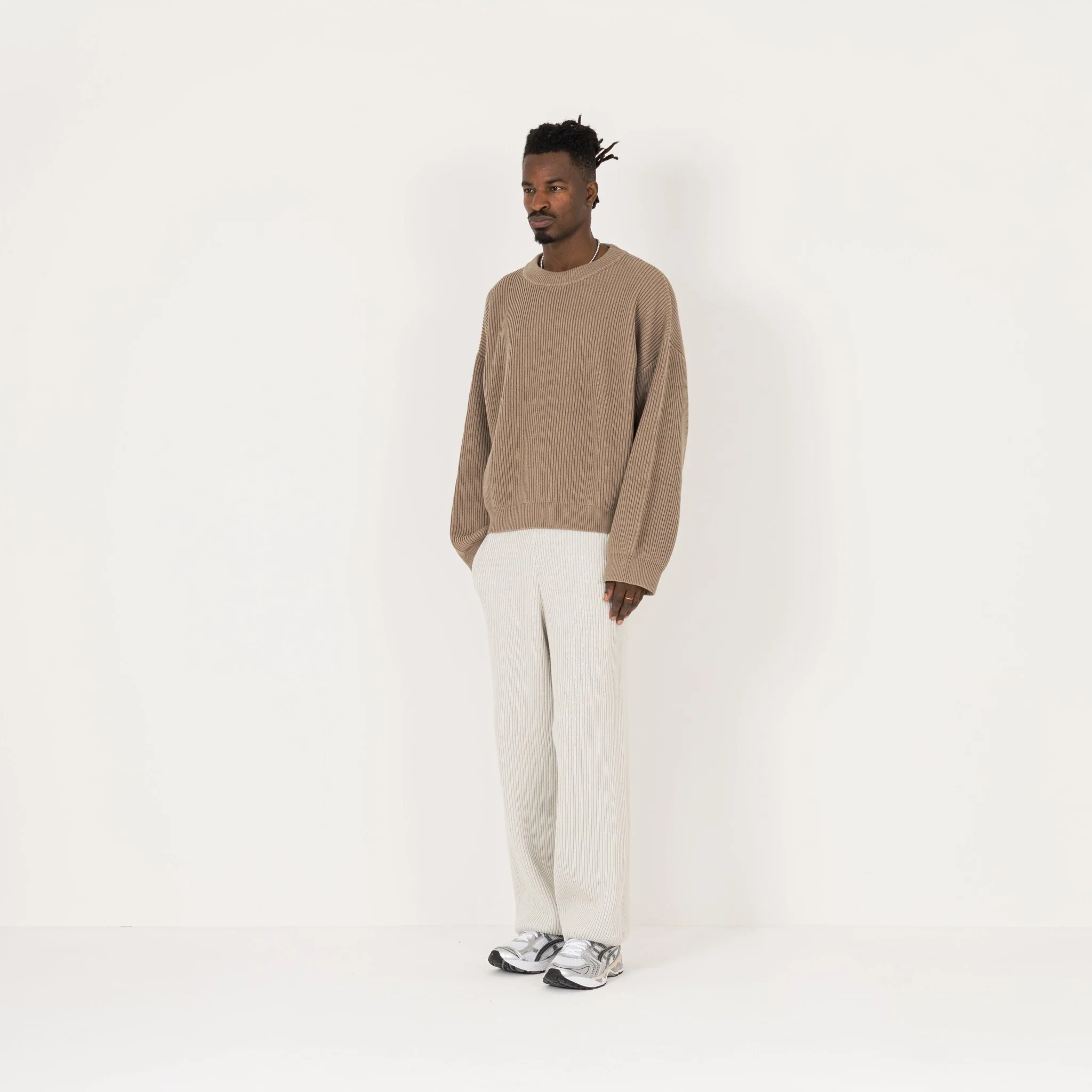 Ribbed Sweatshirt - Mink - Image 5