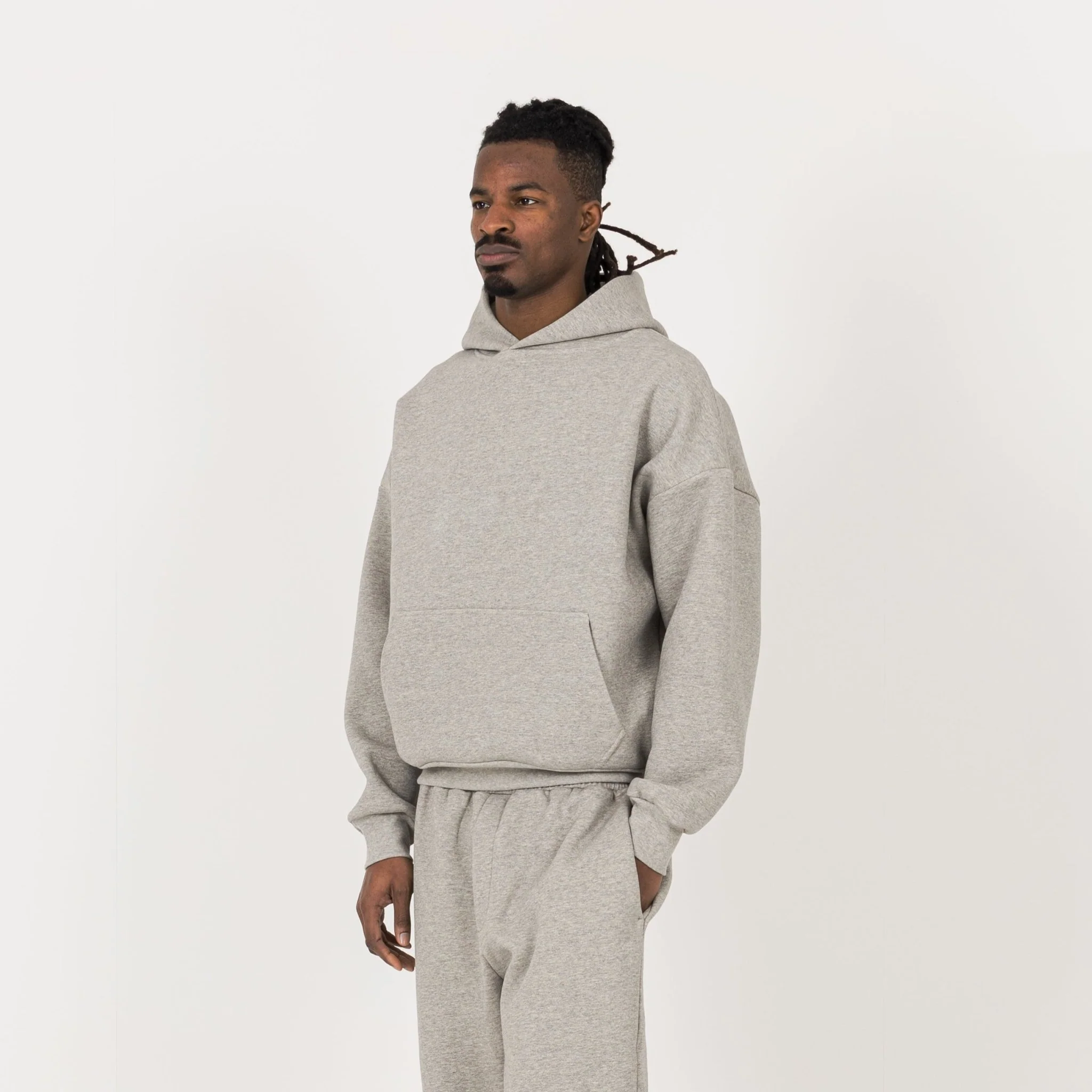 Sculpt Hoodie - Stone Marl - Image 3