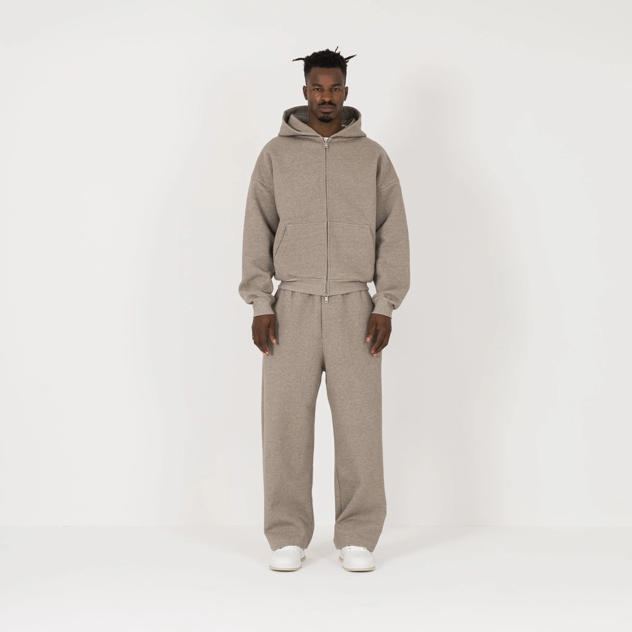 Sculpt Zip Hoodie - Clay Marl - Image 4