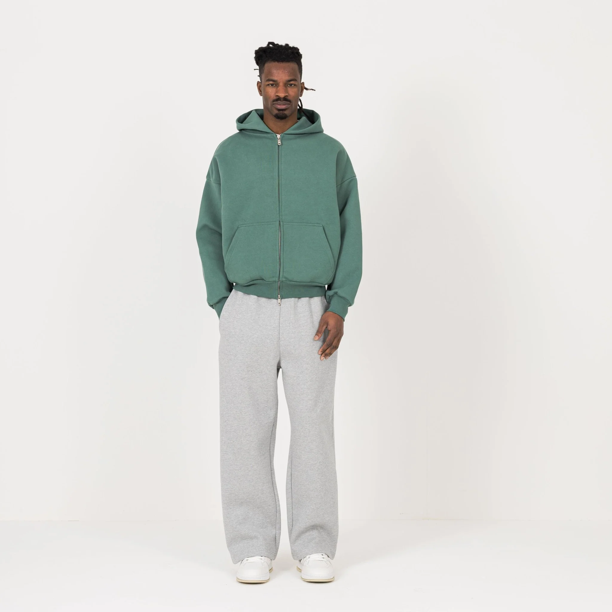 Sculpt Zip Hoodie - Field Green - Image 4