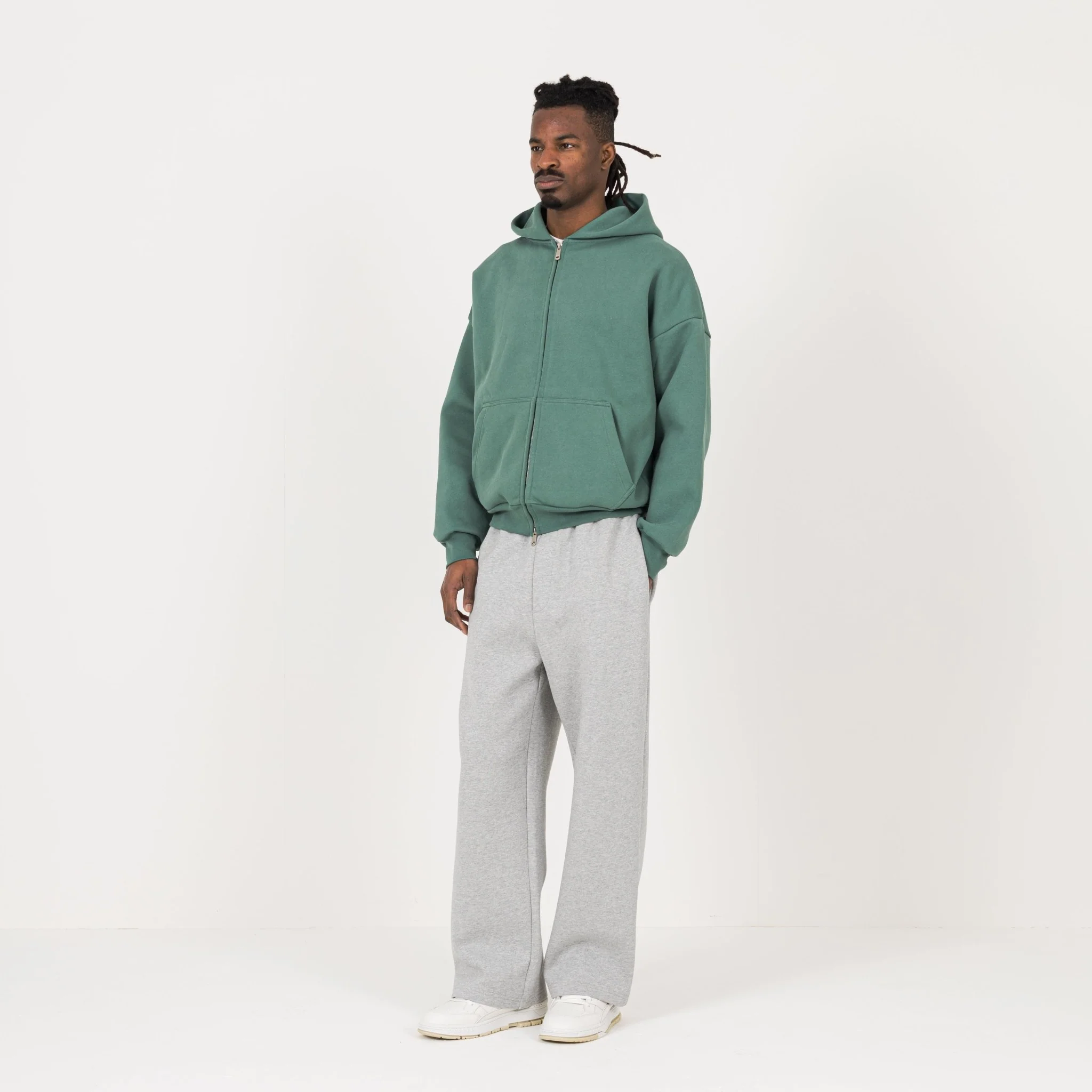 Sculpt Zip Hoodie - Field Green - Image 5