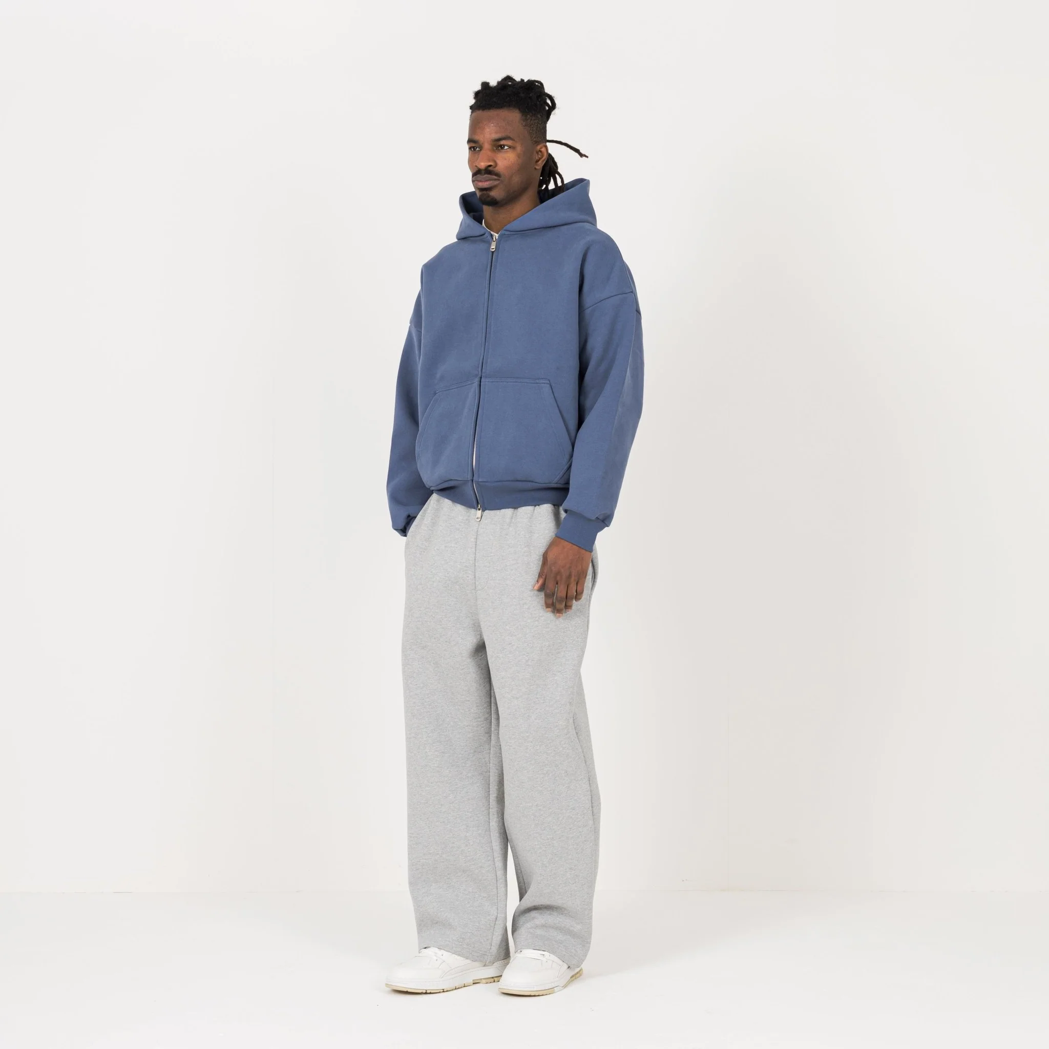Sculpt Zip Hoodie - Haze Blue - Image 5
