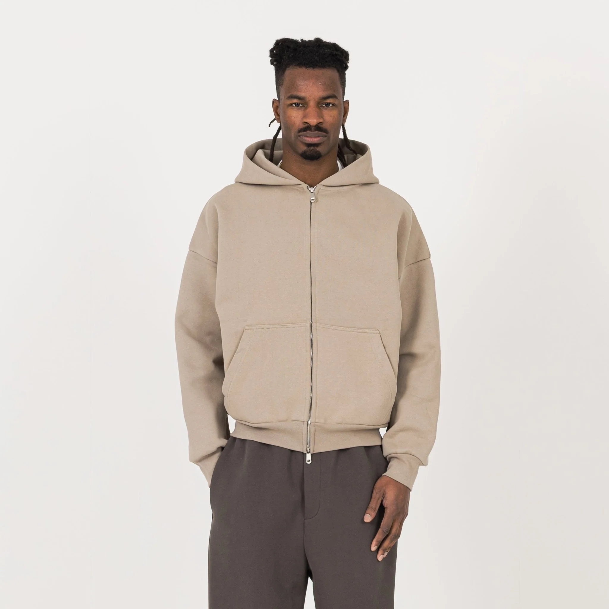 Sculpt Zip Hoodie - Loam Brown - Image 2
