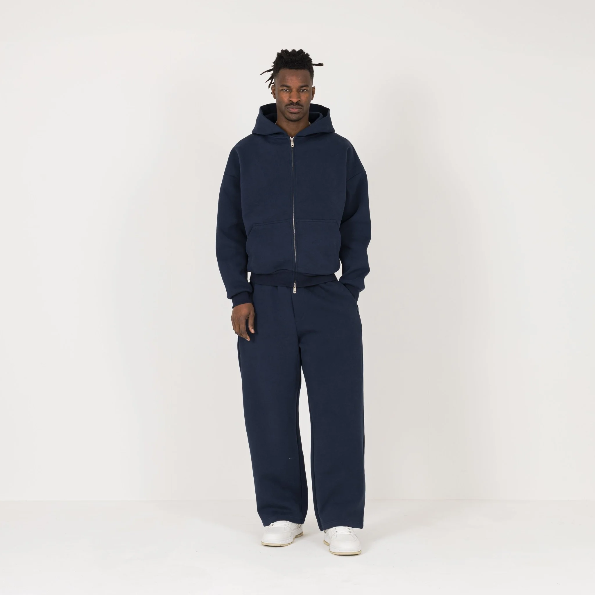 Sculpt Zip Hoodie - Midnight Blue - Image 4