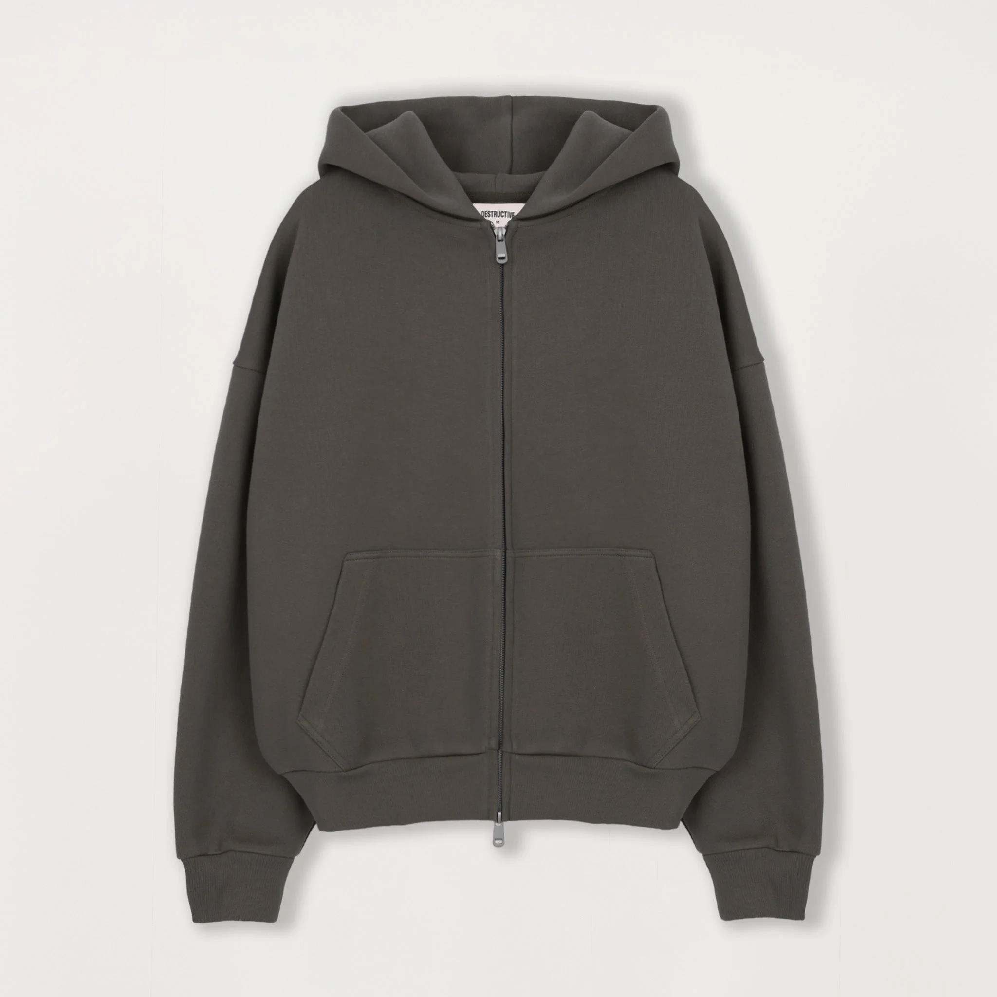 Sculpt Zip Hoodie - Moor Brown