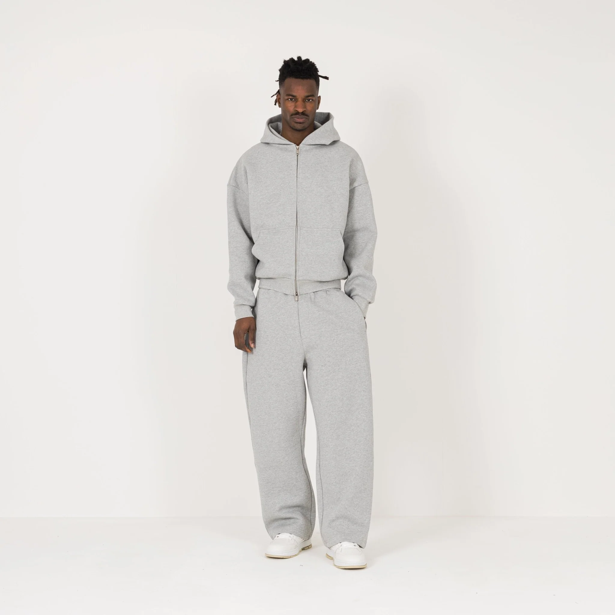 Sculpt Zip Hoodie - Slate Marl - Image 4