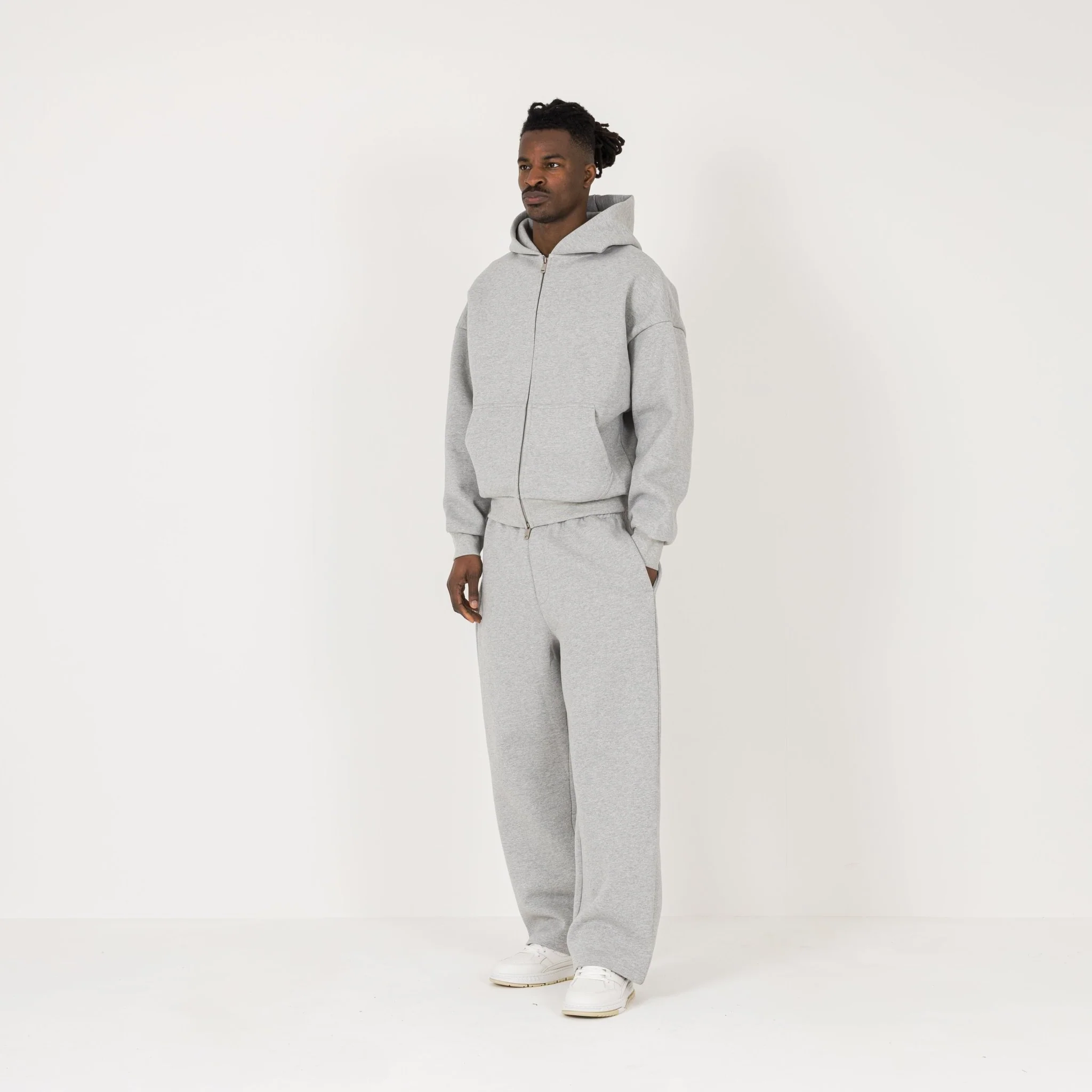 Sculpt Zip Hoodie - Slate Marl - Image 5