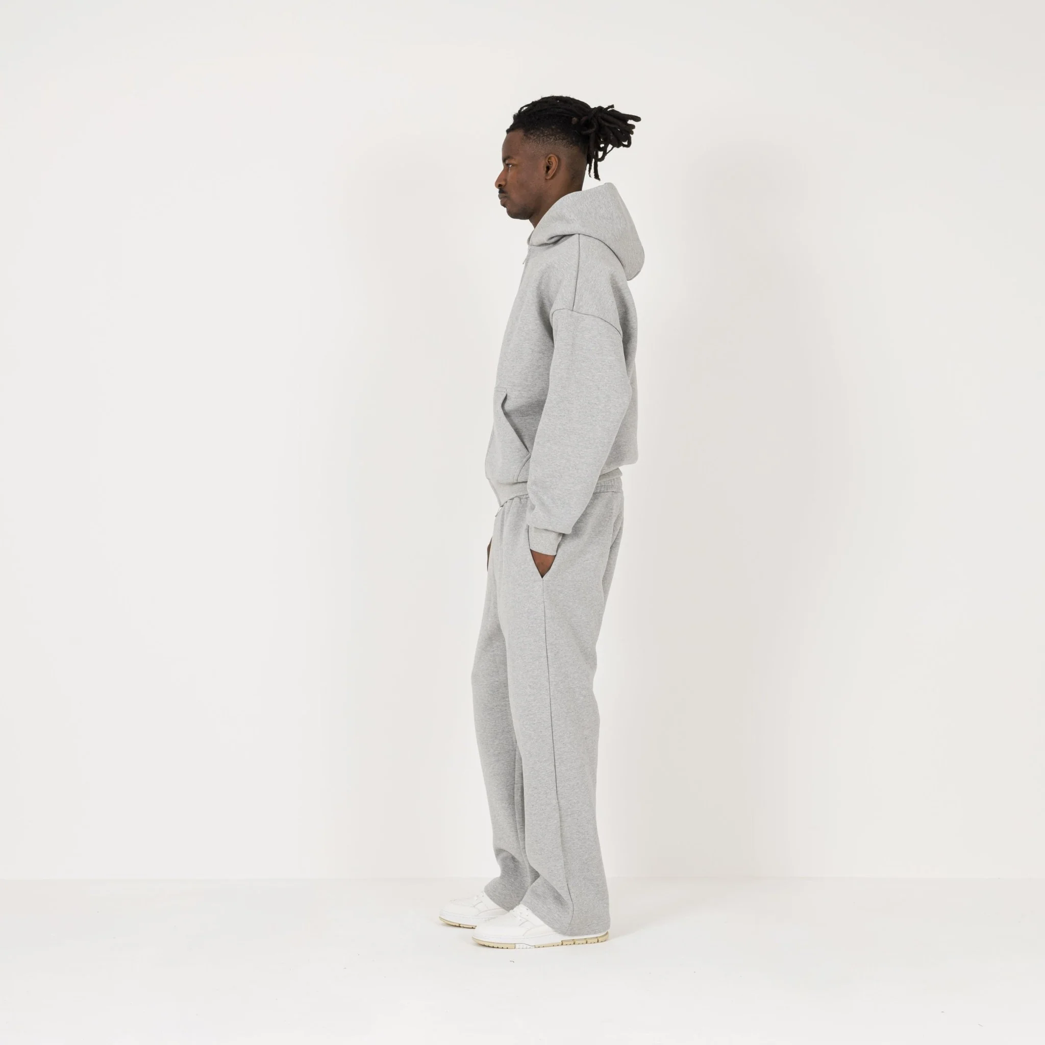 Sculpt Zip Hoodie - Slate Marl - Image 6