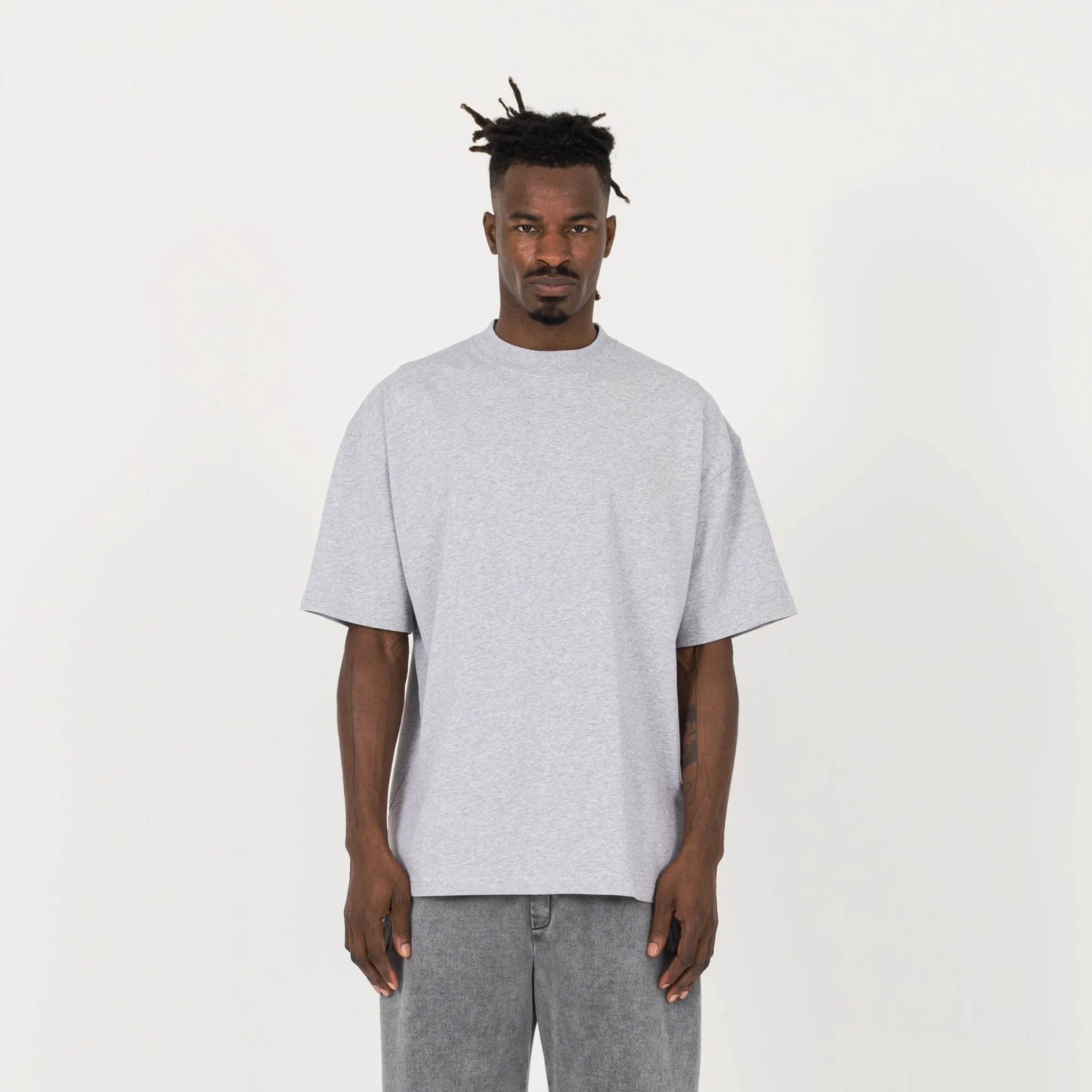 T-Shirt - Light Marl Grey - Image 2