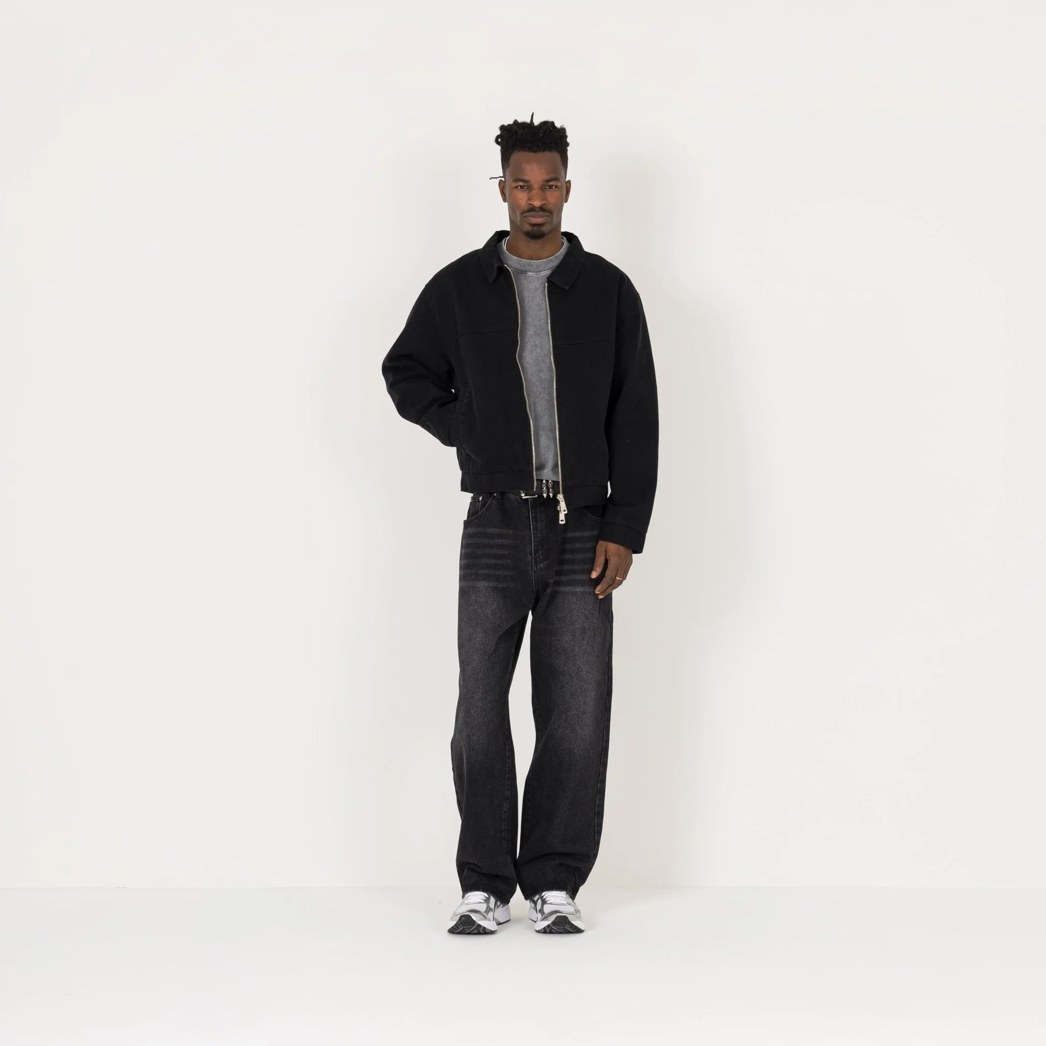 Trucker Jacket - Black - Image 4