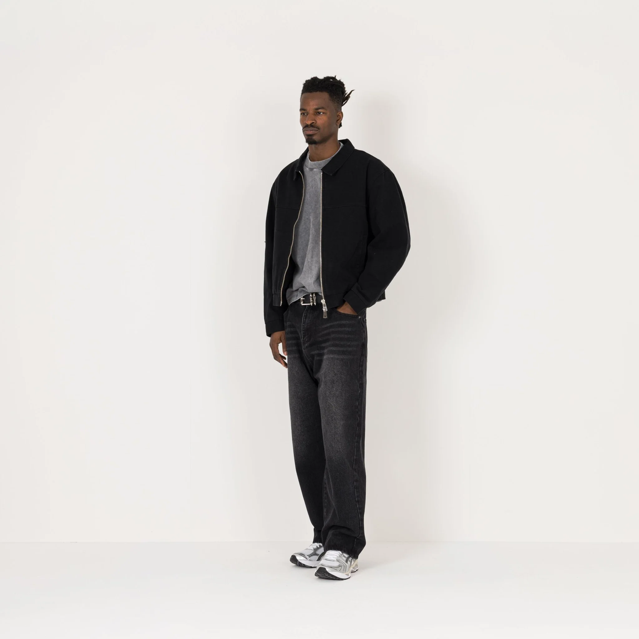 Trucker Jacket - Black - Image 5