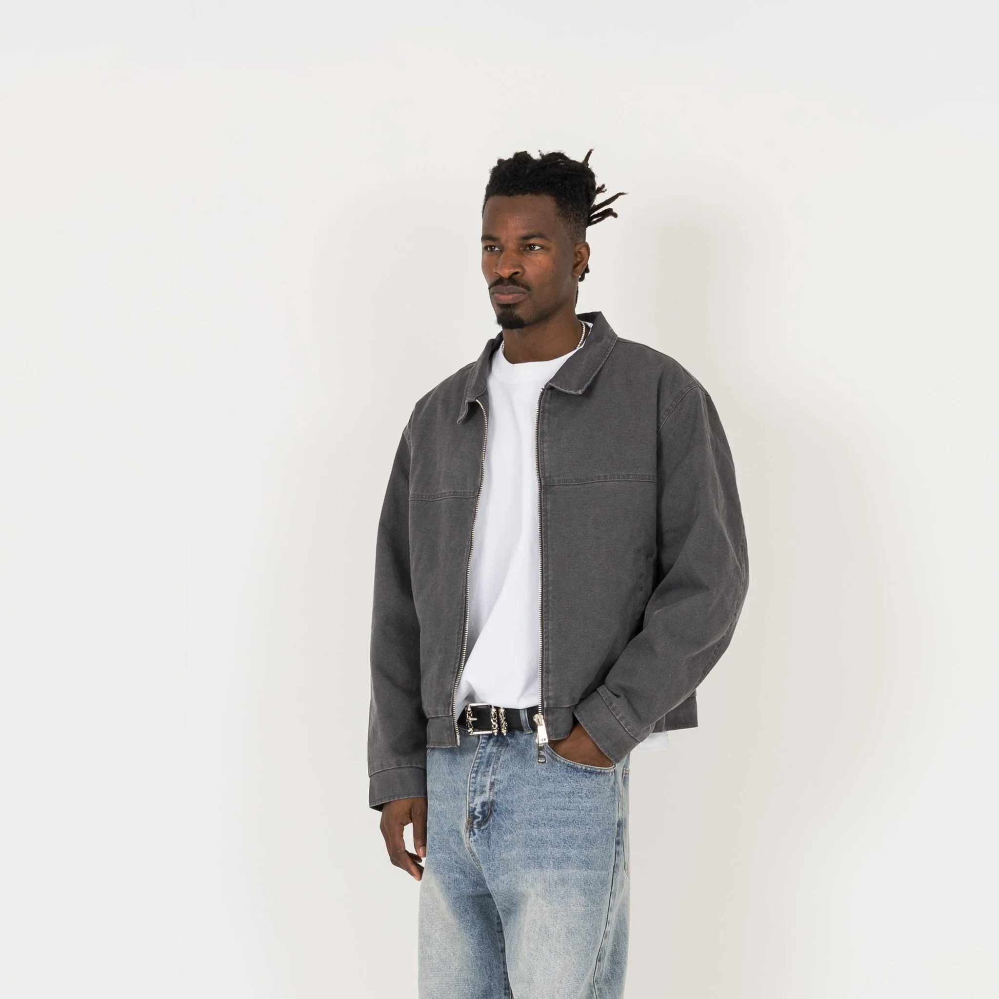 Trucker Jacket - Vintage Grey - Image 3