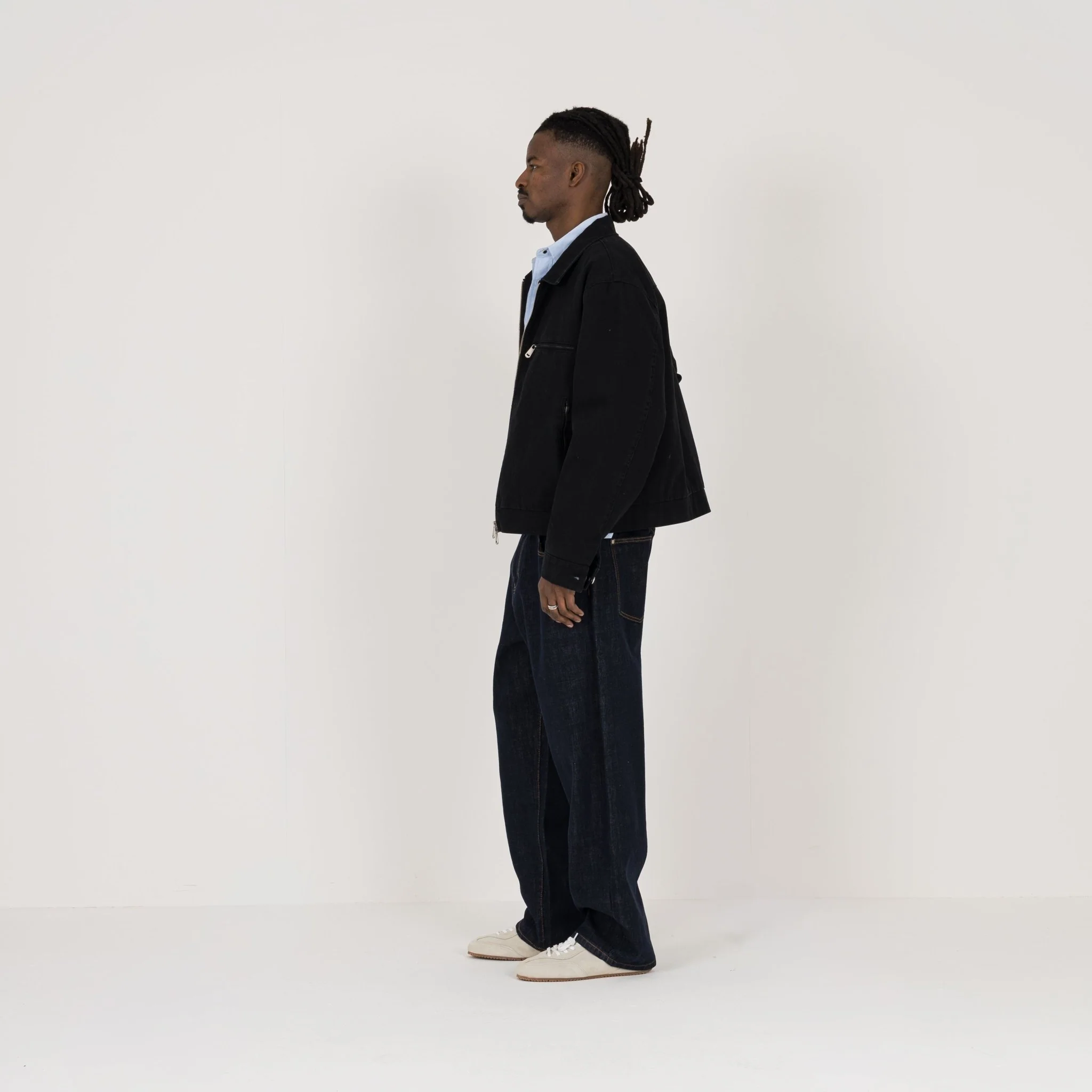 Utility Trucker Jacket - Vintage Black - Image 6