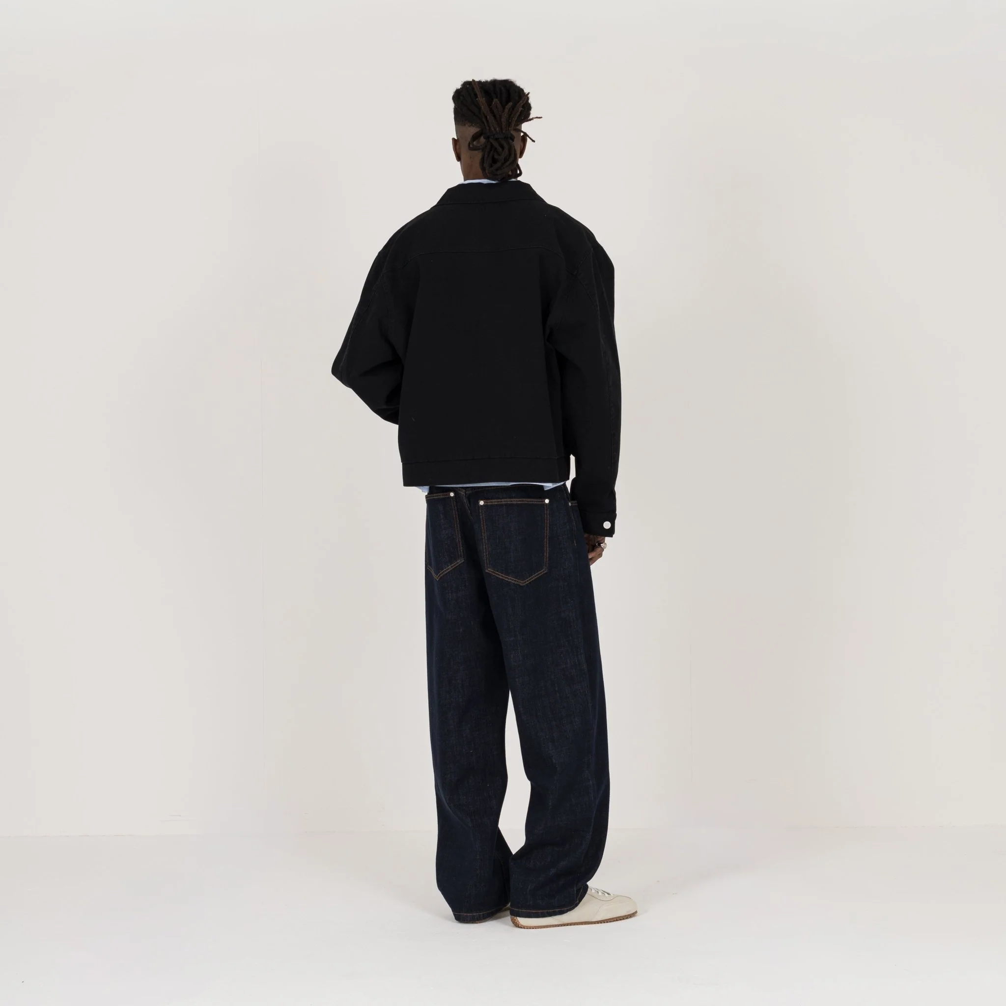 Utility Trucker Jacket - Vintage Black - Image 7