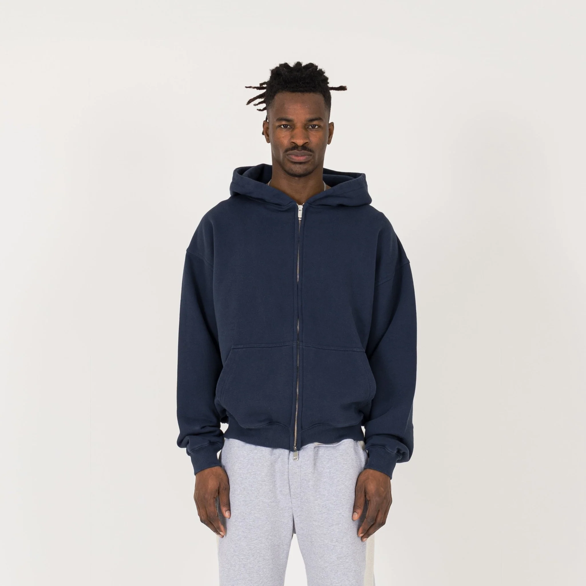 Zip Hoodie - Navy - Image 2
