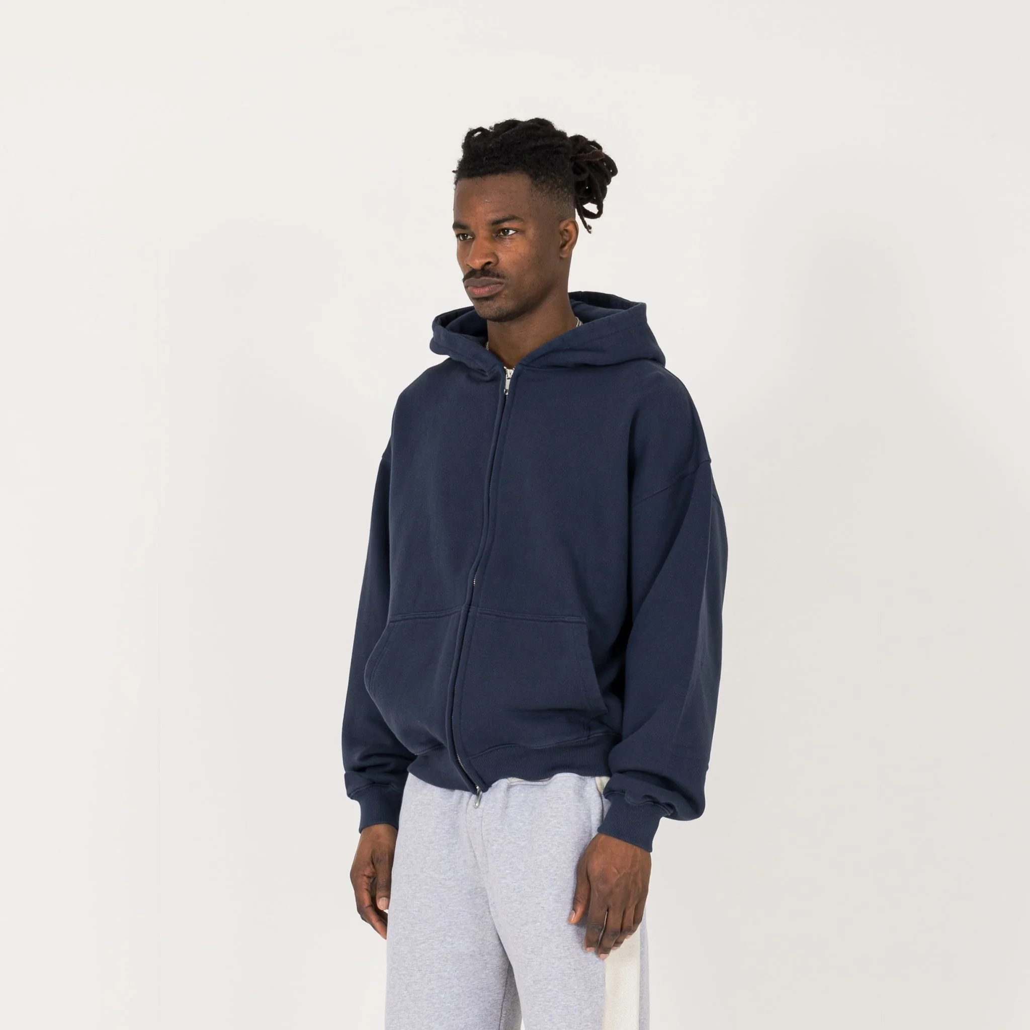 Zip Hoodie - Navy - Image 3